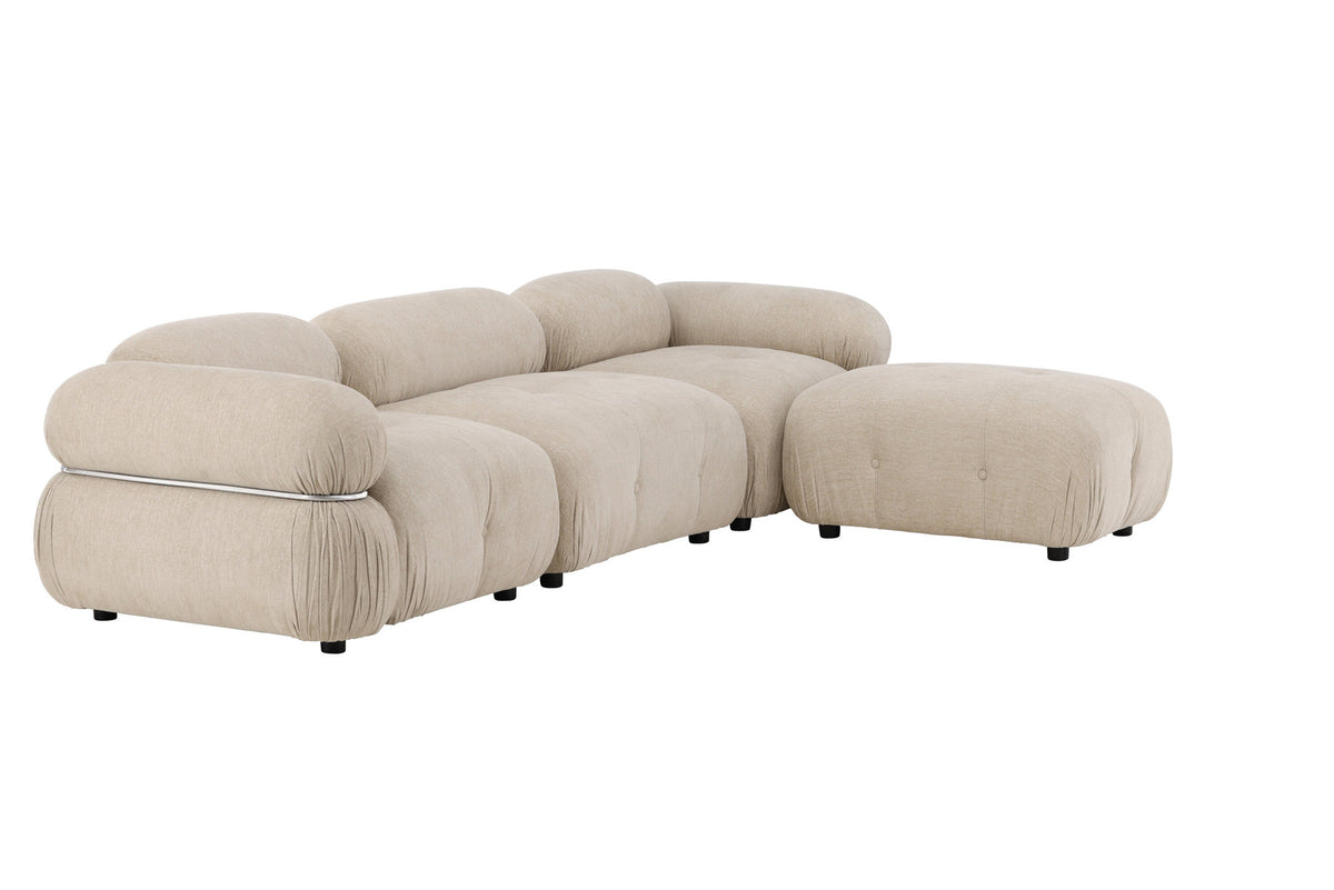 Mika Corner Sofa in Beige präsentiert im Onlineshop von KAQTU Design AG. Ecksofa ist von Venture Home