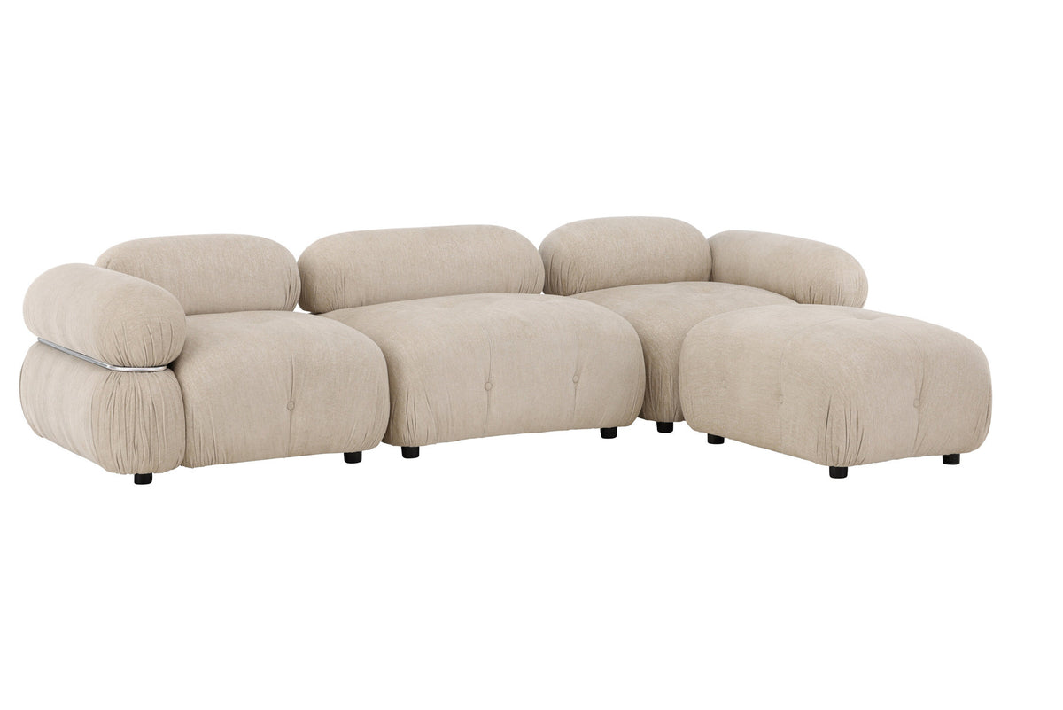 Mika Corner Sofa in Beige präsentiert im Onlineshop von KAQTU Design AG. Ecksofa ist von Venture Home