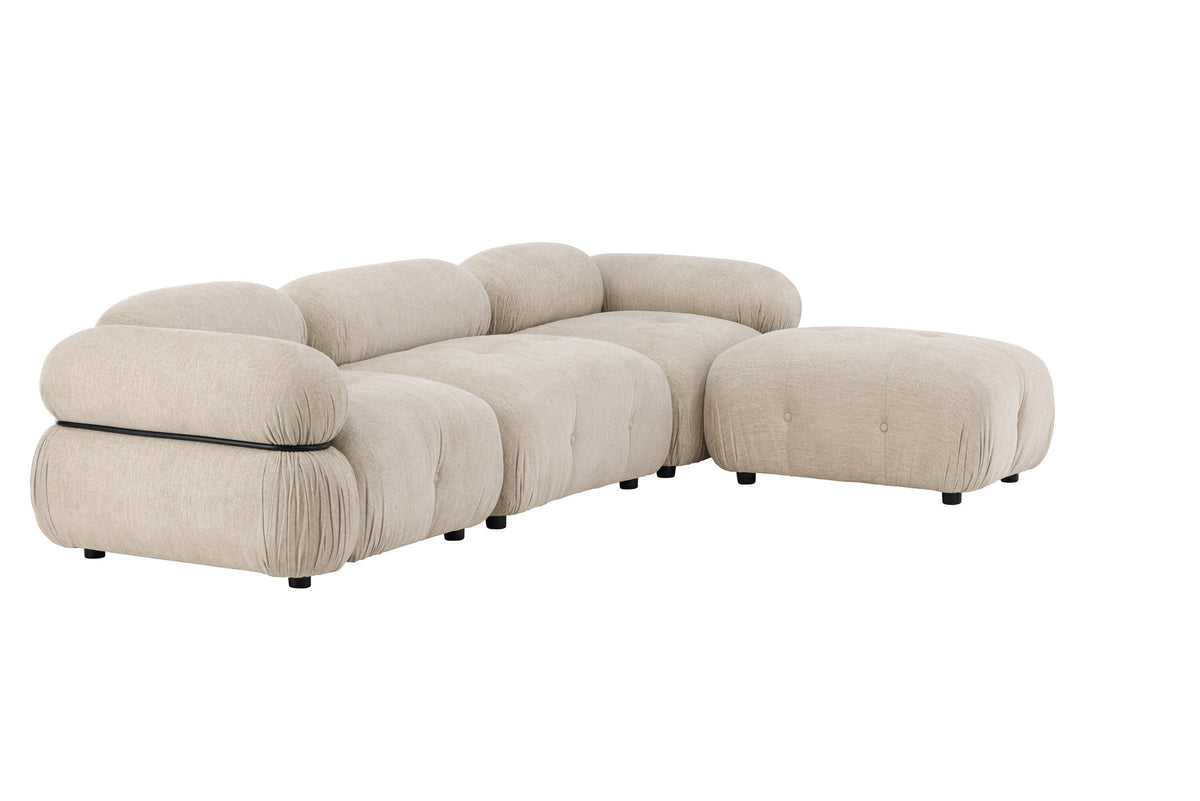 Mika Corner Sofa in Beige präsentiert im Onlineshop von KAQTU Design AG. Ecksofa ist von Venture Home