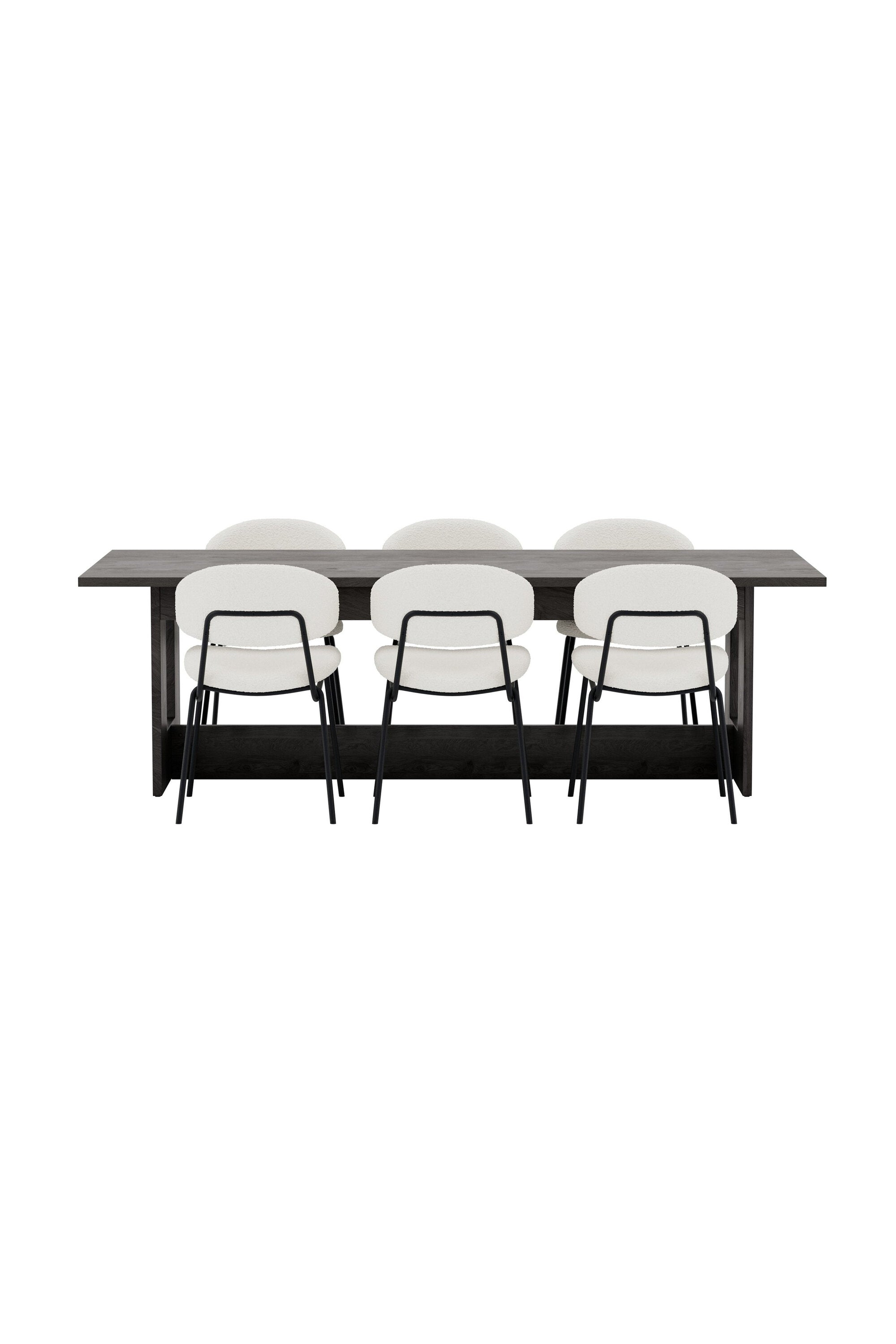 Milly Essgruppe mit Stühlen Chico in präsentiert im Onlineshop von KAQTU Design AG. Esszimmerset ist von Venture Home