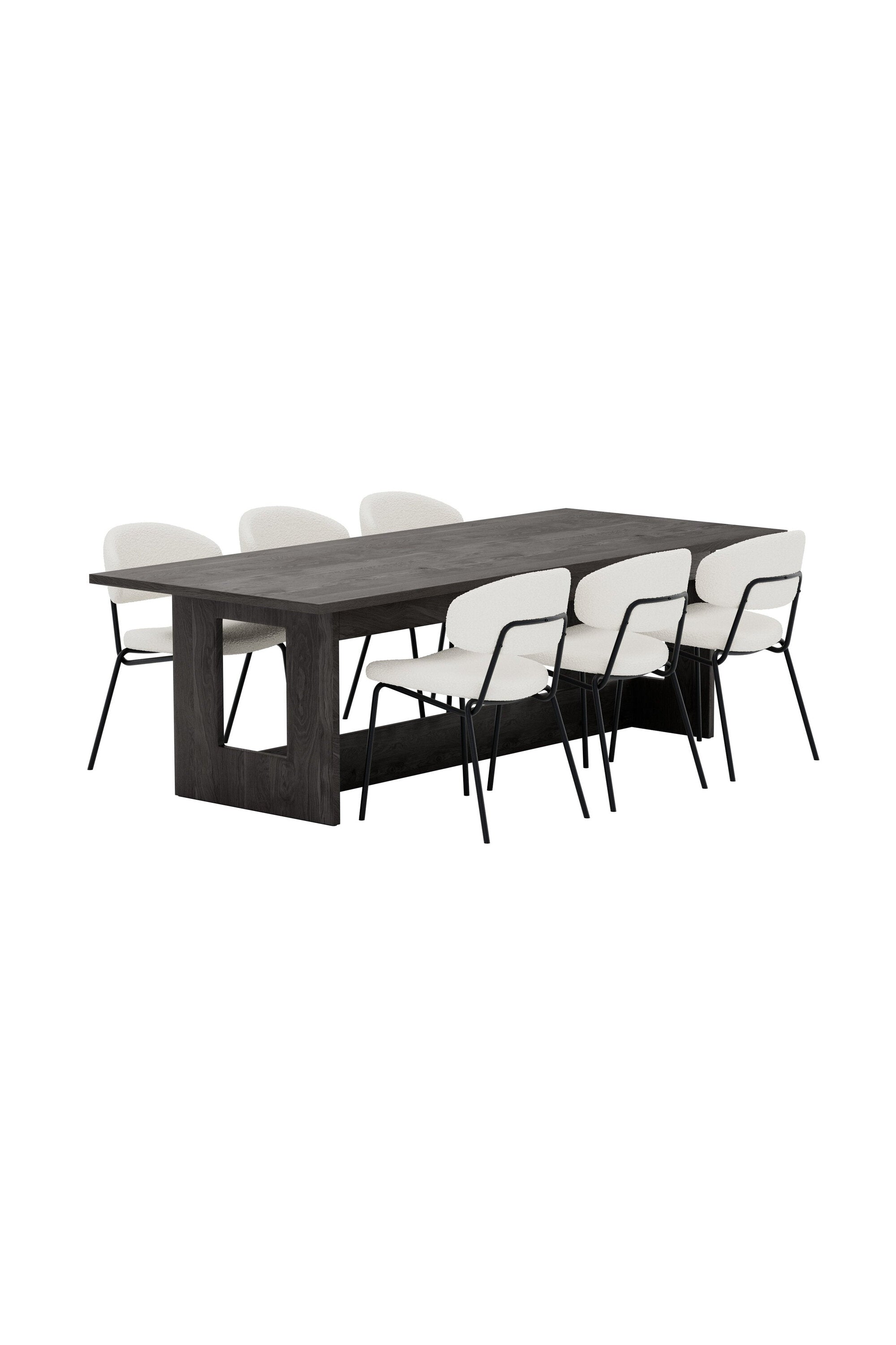 Milly Essgruppe mit Stühlen Chico in präsentiert im Onlineshop von KAQTU Design AG. Esszimmerset ist von Venture Home