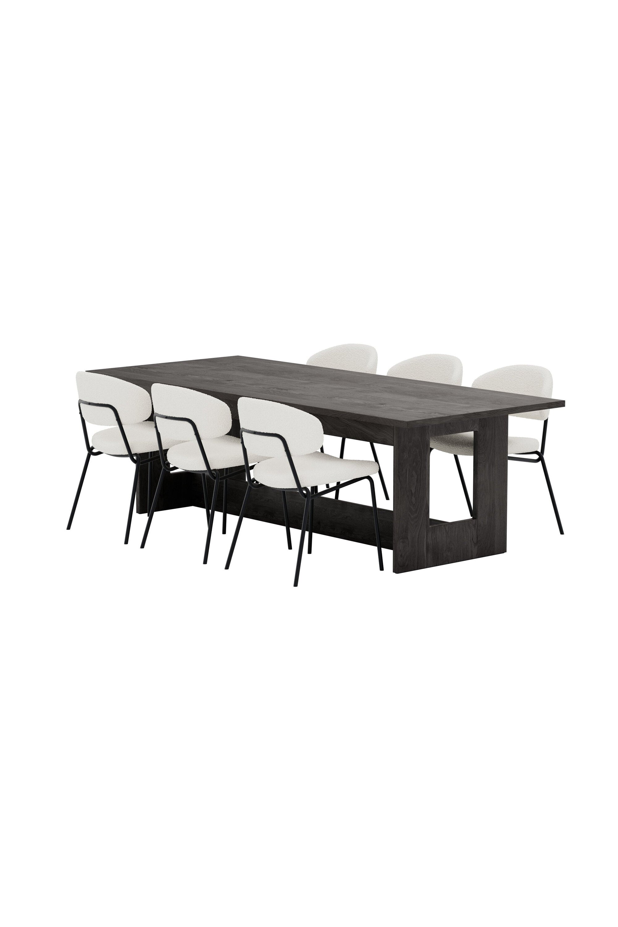 Milly Essgruppe mit Stühlen Chico in präsentiert im Onlineshop von KAQTU Design AG. Esszimmerset ist von Venture Home