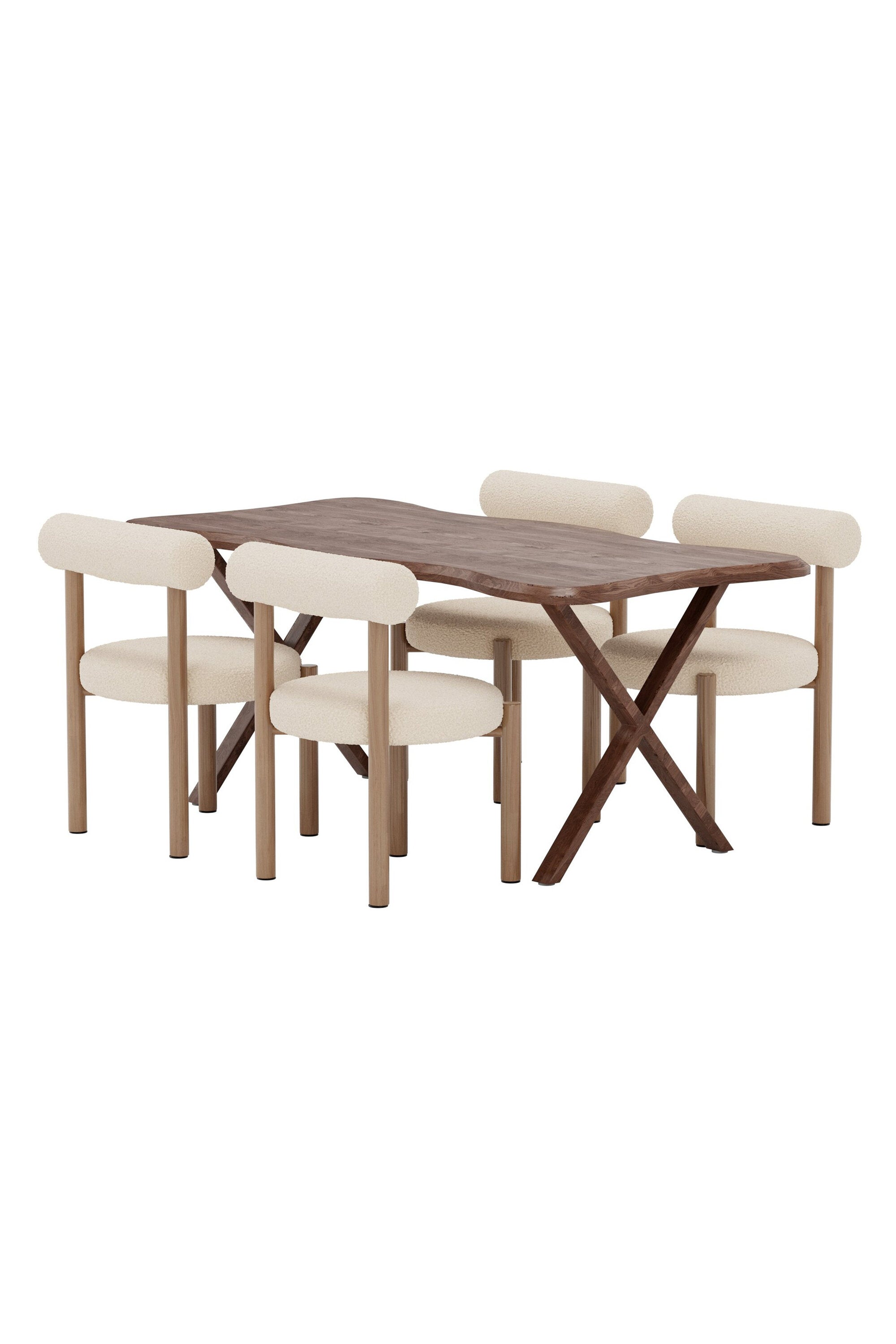 Fiona Essgruppe mit Stühlen Tillo in präsentiert im Onlineshop von KAQTU Design AG. Esszimmerset ist von Venture Home
