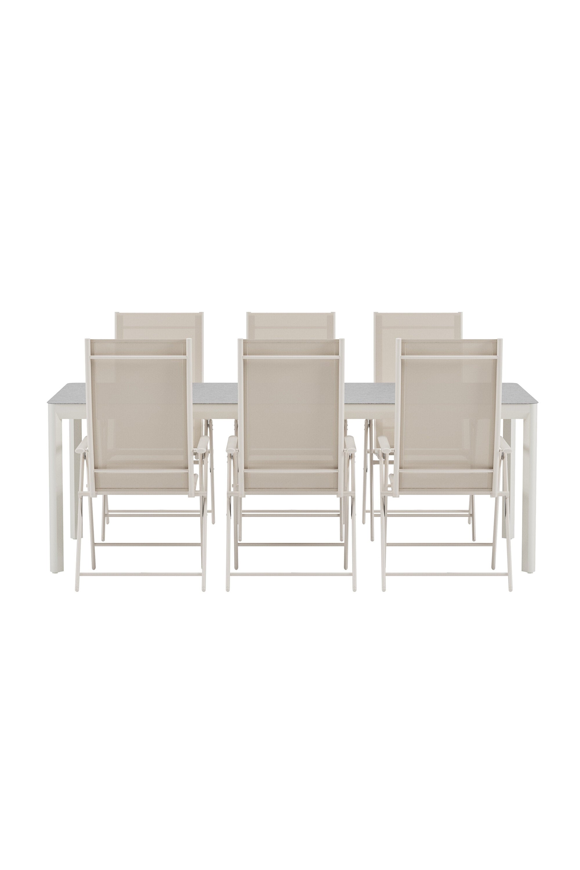 Lino Esstisch mit Levanzo Stühlen in präsentiert im Onlineshop von KAQTU Design AG. Gartentischset ist von Venture Home