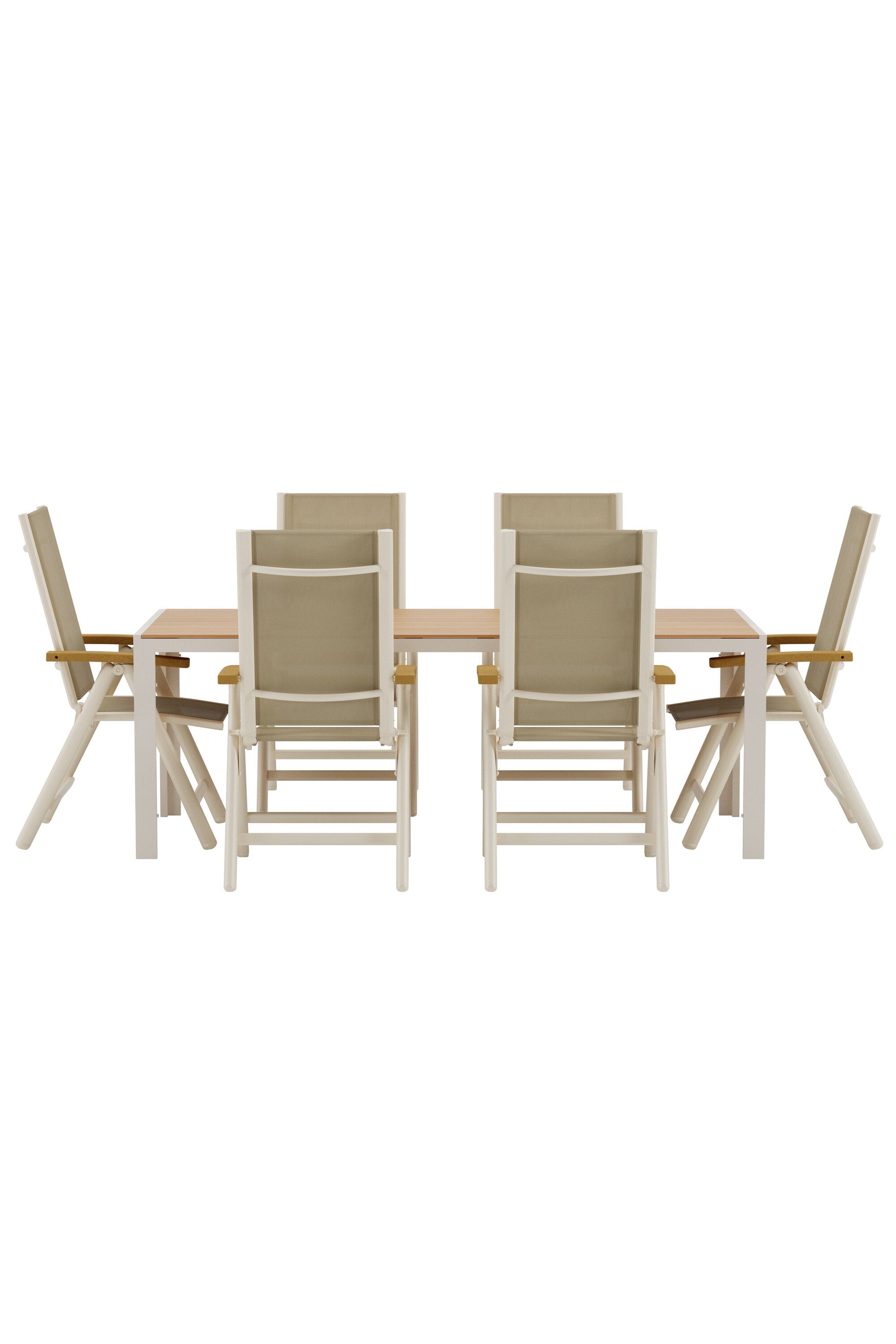 Esstisch mit Panama Stühlen in präsentiert im Onlineshop von KAQTU Design AG. Gartentischset ist von Venture Home
