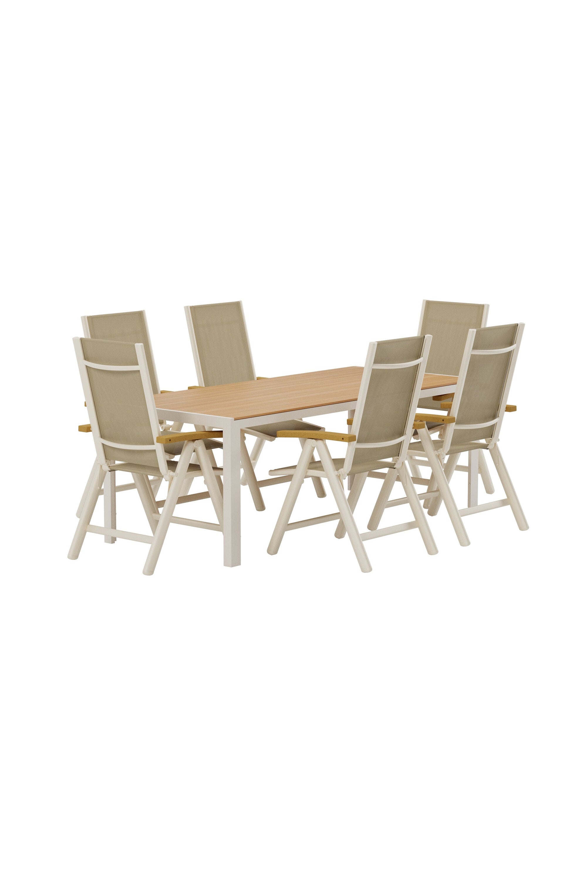 Esstisch mit Panama Stühlen in präsentiert im Onlineshop von KAQTU Design AG. Gartentischset ist von Venture Home