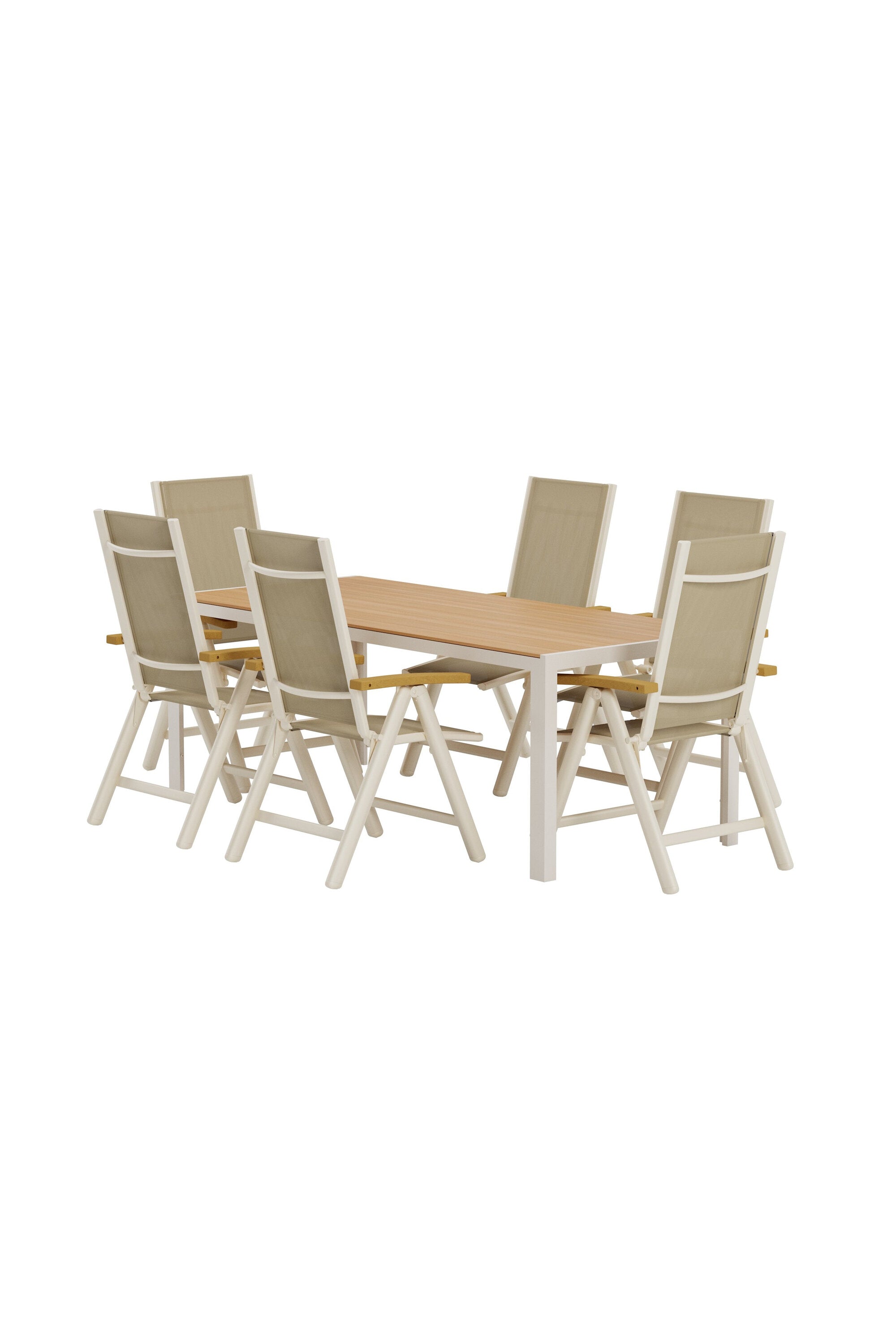 Esstisch mit Panama Stühlen in präsentiert im Onlineshop von KAQTU Design AG. Gartentischset ist von Venture Home