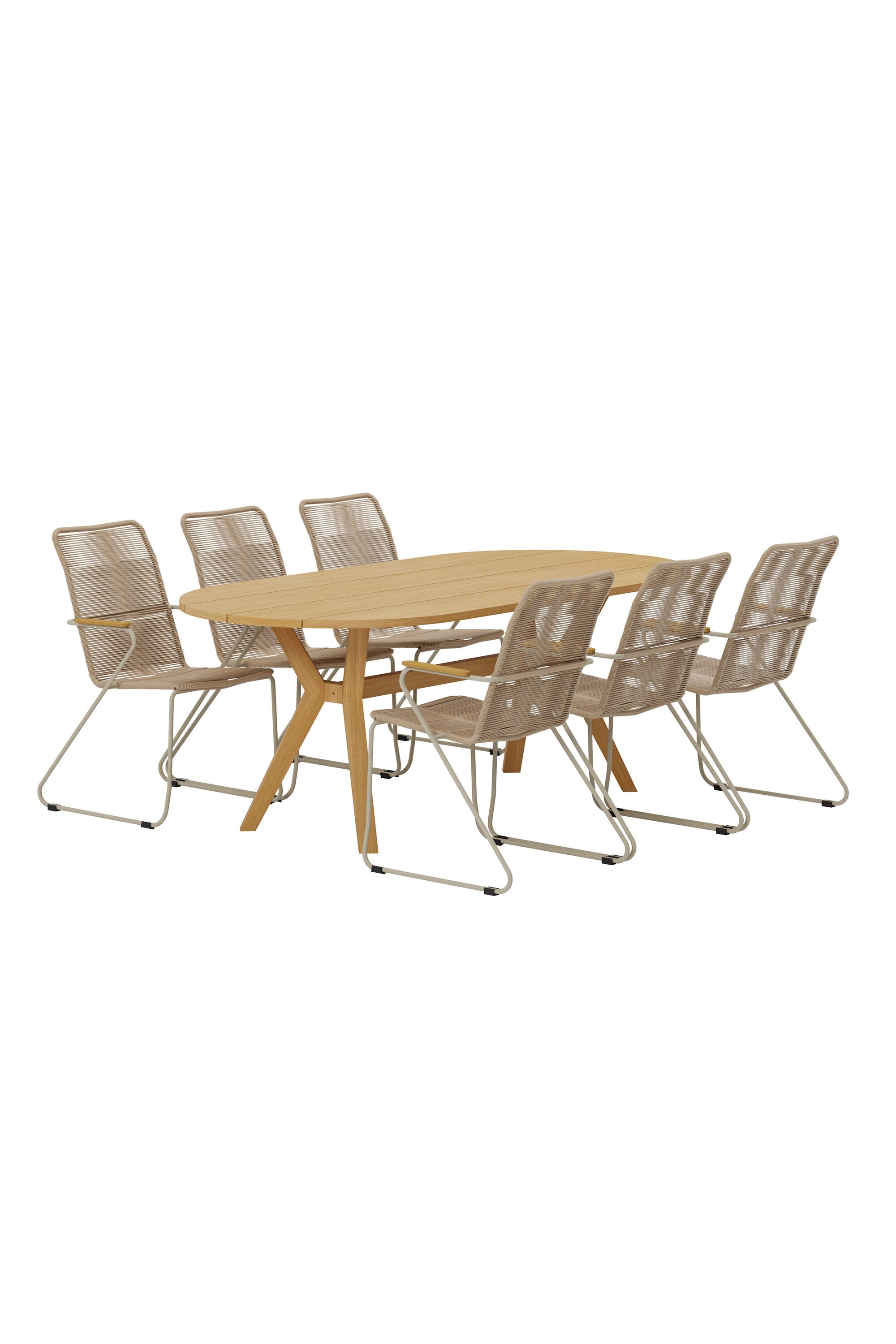 Kenya Esstisch mit Bois Stühlen in präsentiert im Onlineshop von KAQTU Design AG. Gartentischset ist von Venture Home