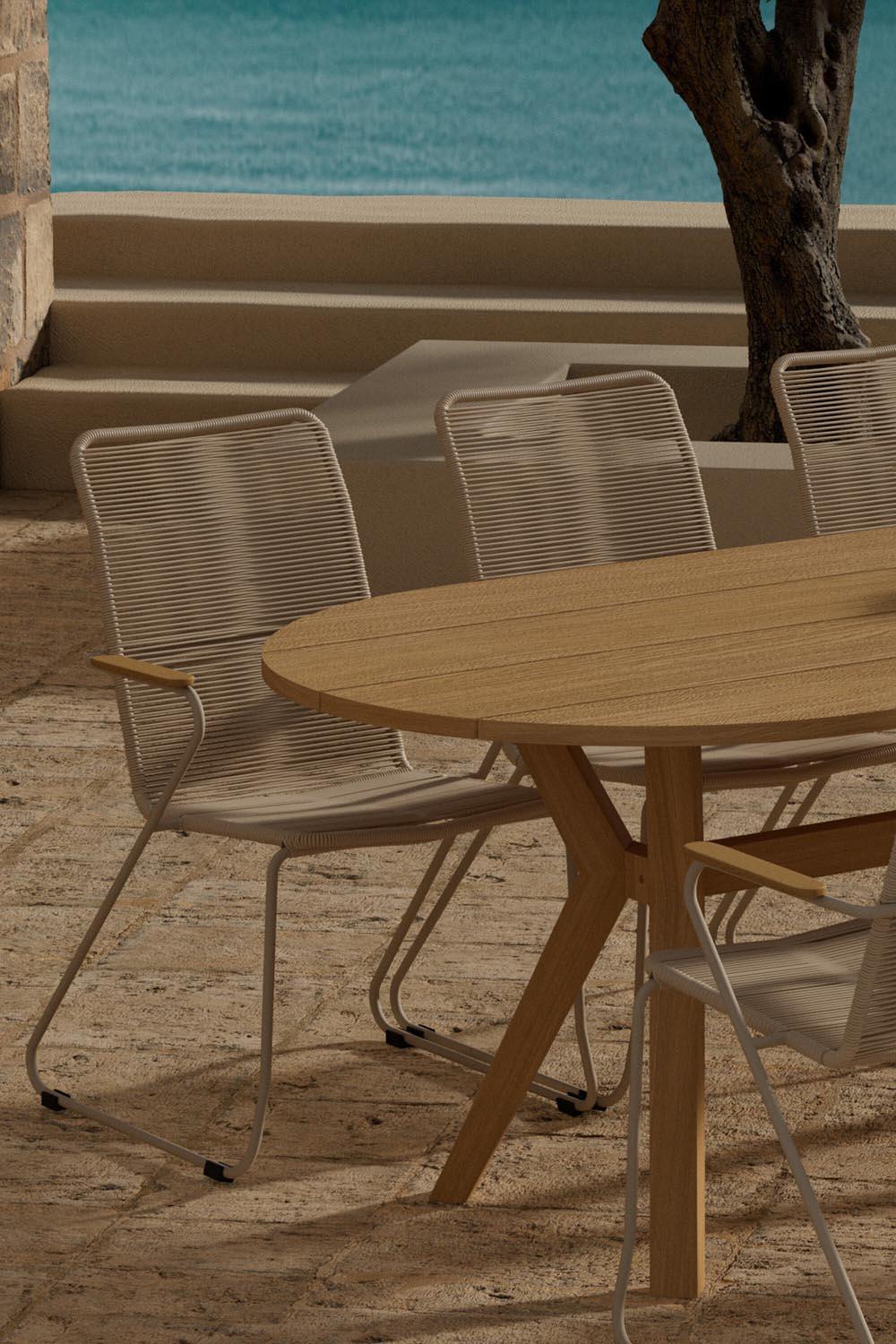Kenya Esstisch mit Bois Stühlen in präsentiert im Onlineshop von KAQTU Design AG. Gartentischset ist von Venture Home