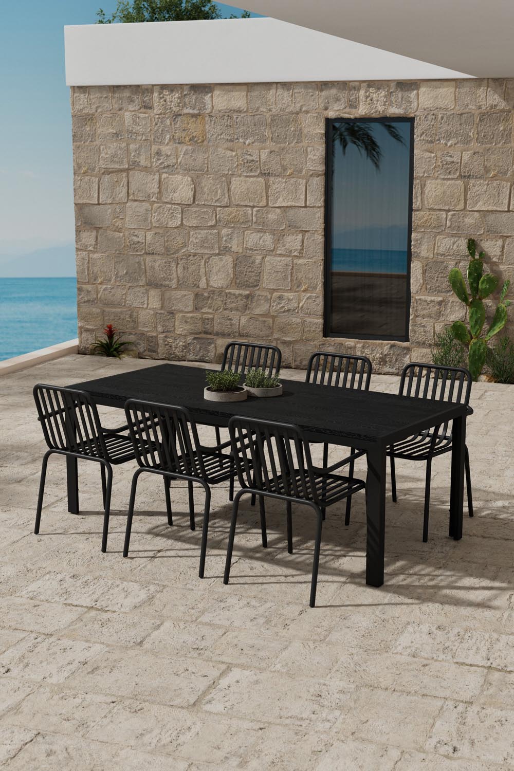 Mirko Esstisch mit Peking-Sesseln in präsentiert im Onlineshop von KAQTU Design AG. Gartentischset ist von Venture Home