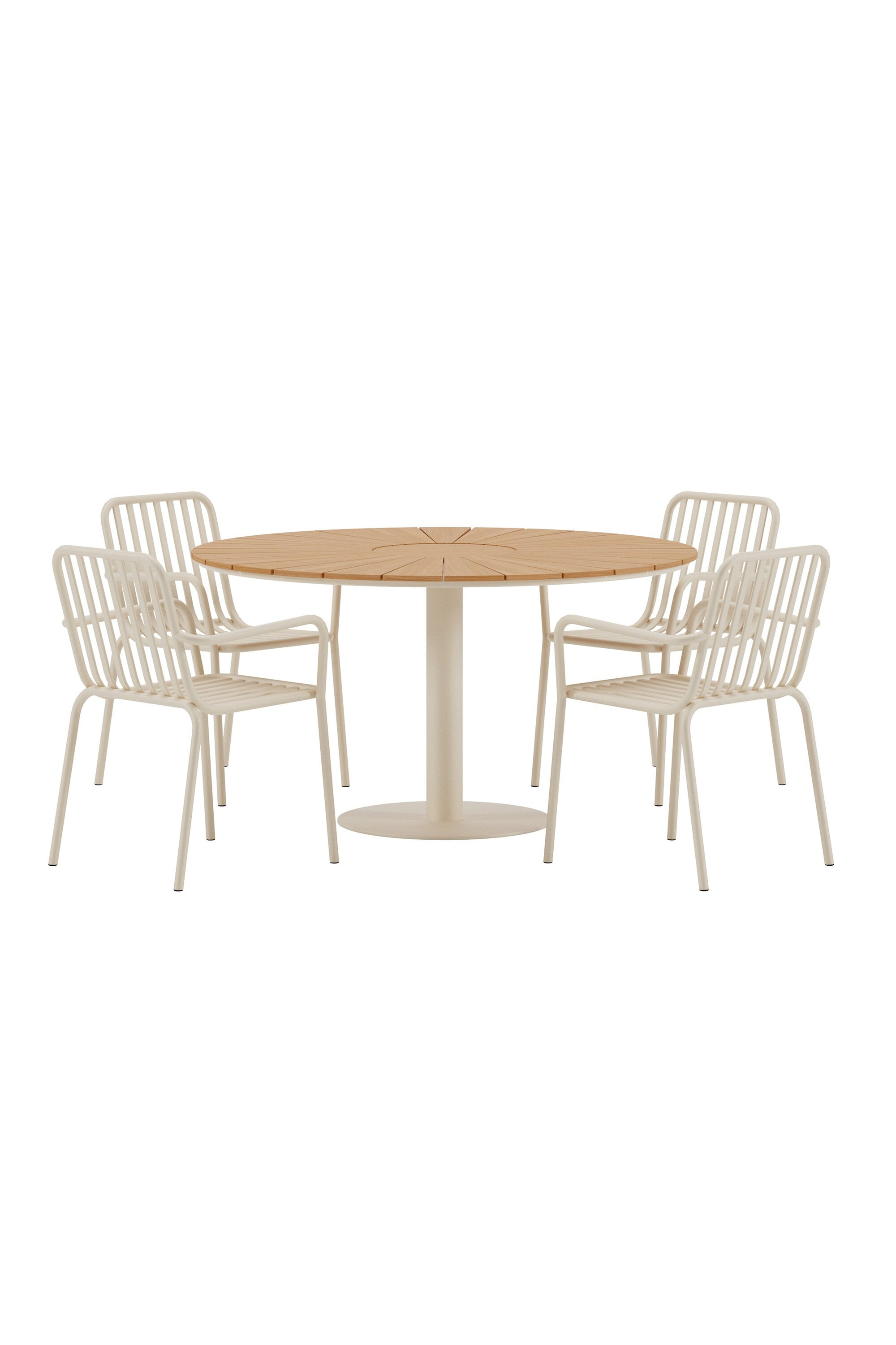 Esstisch Croft mit Peking Stühlen in präsentiert im Onlineshop von KAQTU Design AG. Gartentischset ist von Venture Home