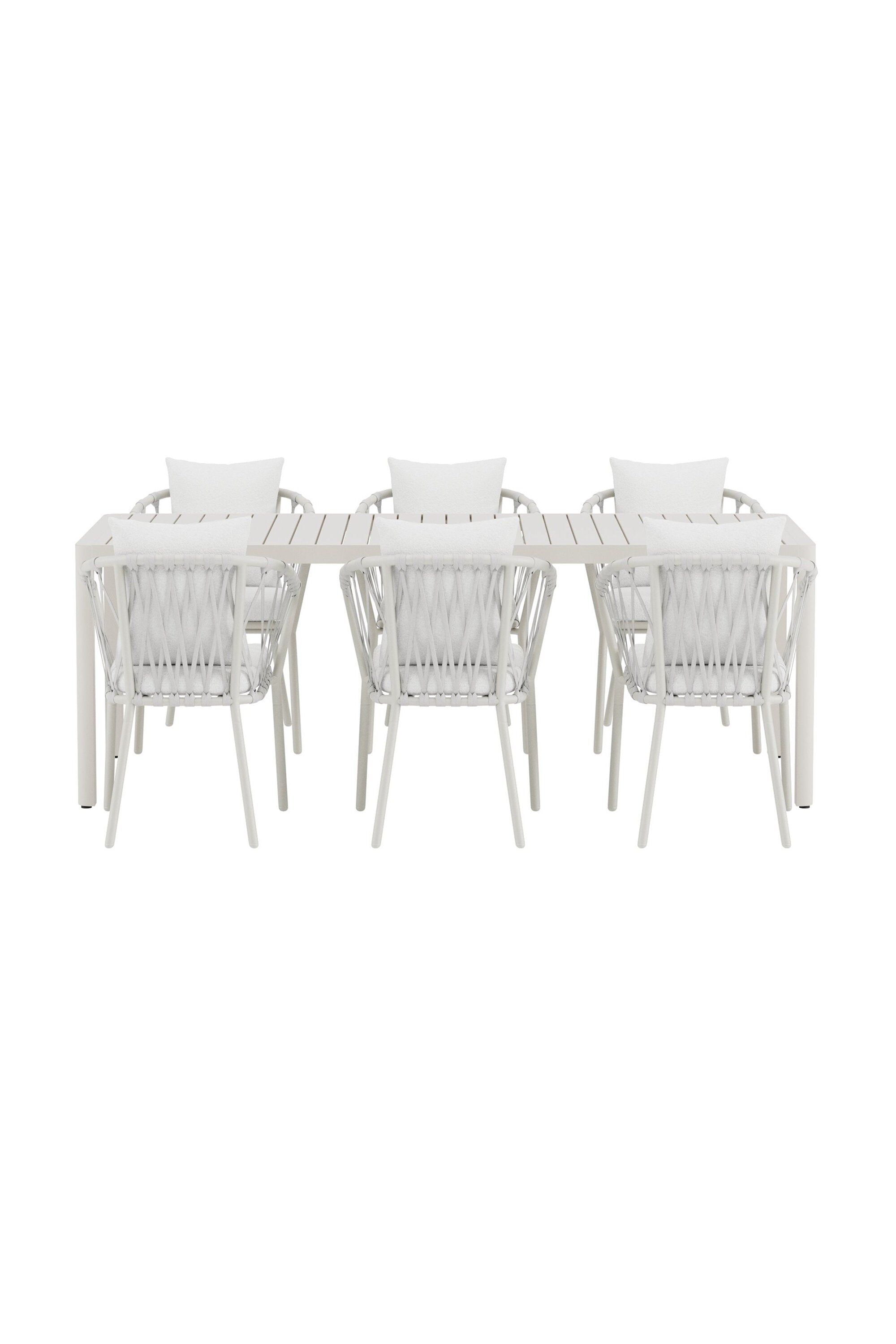 Giardini Esstisch mit Linos Stühlen in präsentiert im Onlineshop von KAQTU Design AG. Gartentischset ist von Venture Home