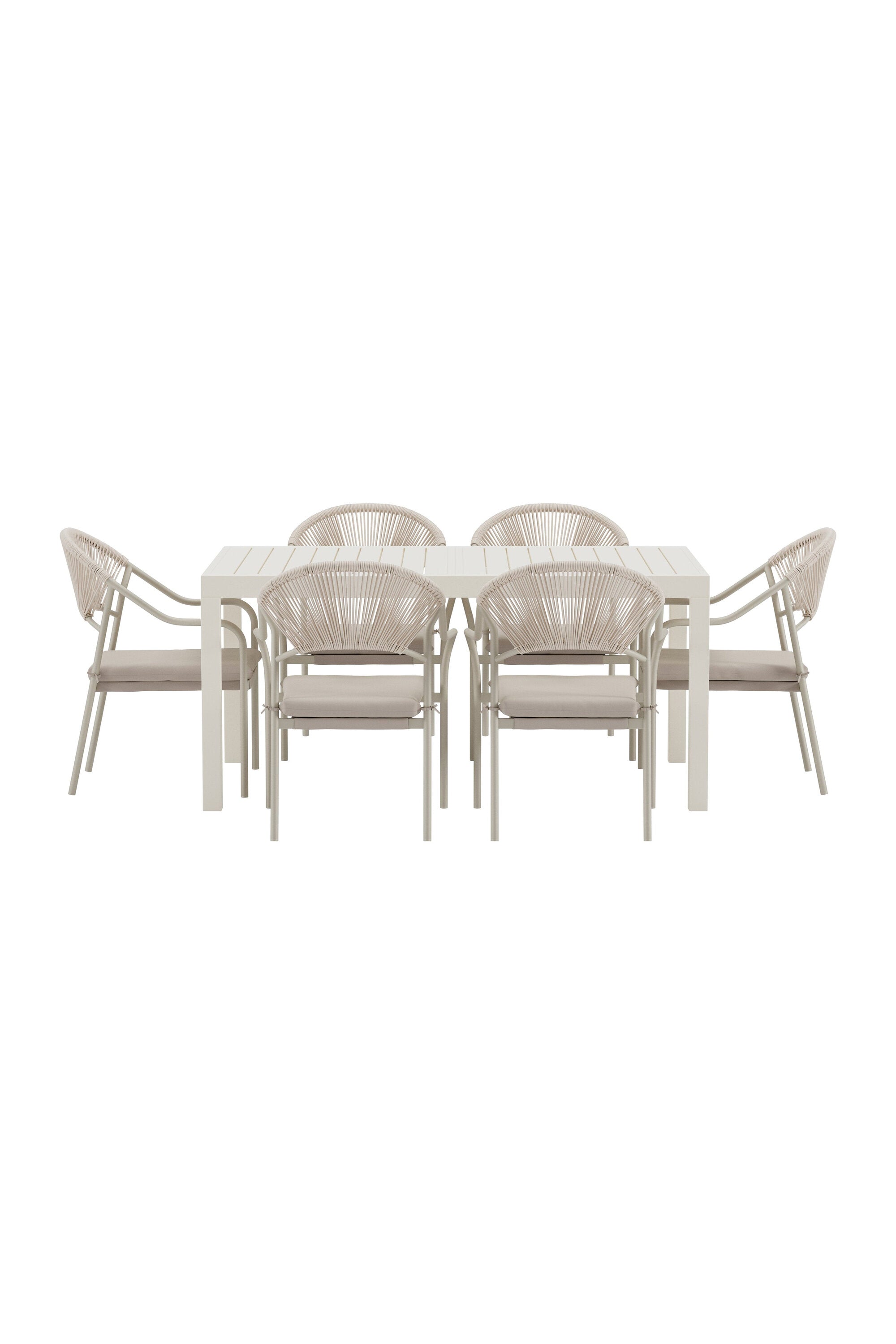 Capo Esstisch mit Paros Stühlen in präsentiert im Onlineshop von KAQTU Design AG. Gartentischset ist von Venture Home