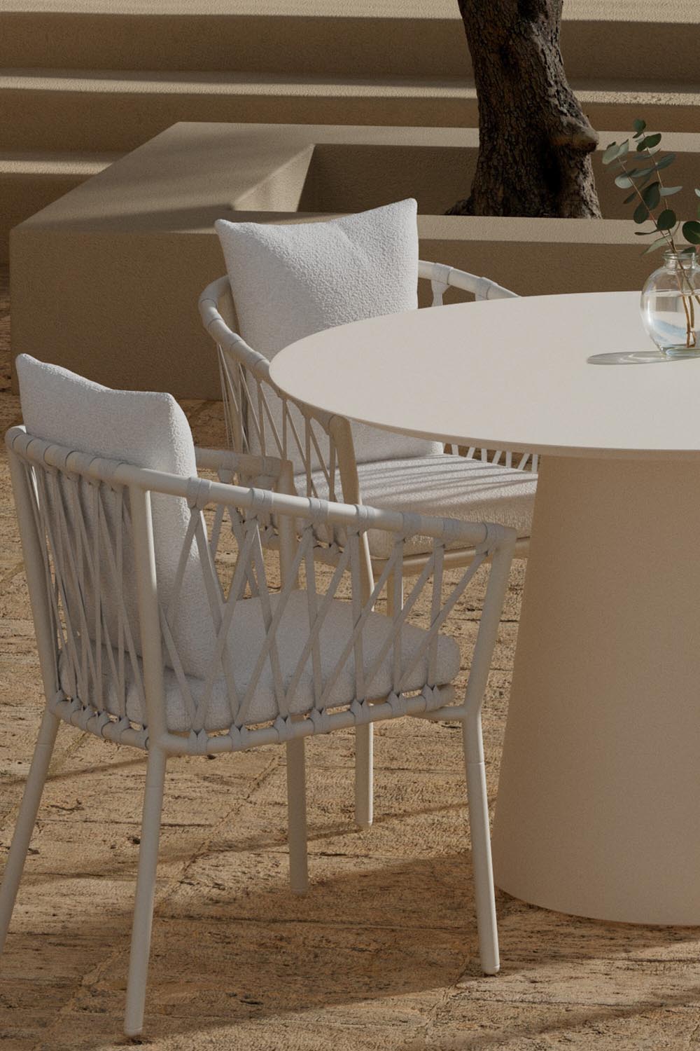 Lanzo Esstisch mit Stühlen von Linos in präsentiert im Onlineshop von KAQTU Design AG. Gartentischset ist von Venture Home