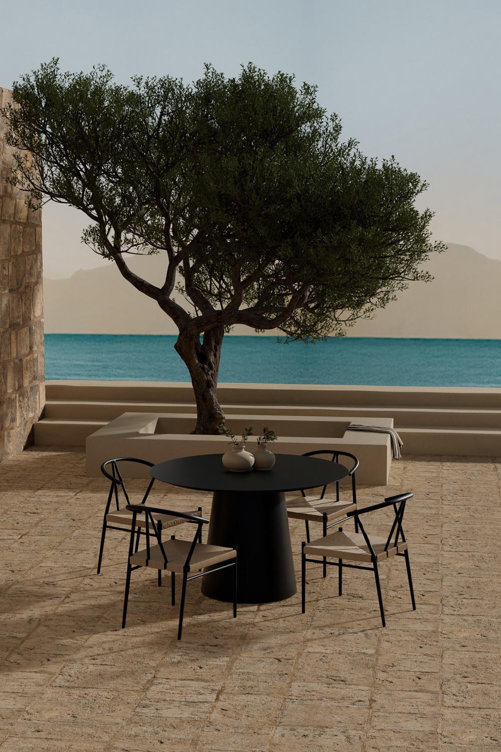 Lanzo Esszimmertisch mit Alfons Stühlen in präsentiert im Onlineshop von KAQTU Design AG. Gartentischset ist von Venture Home