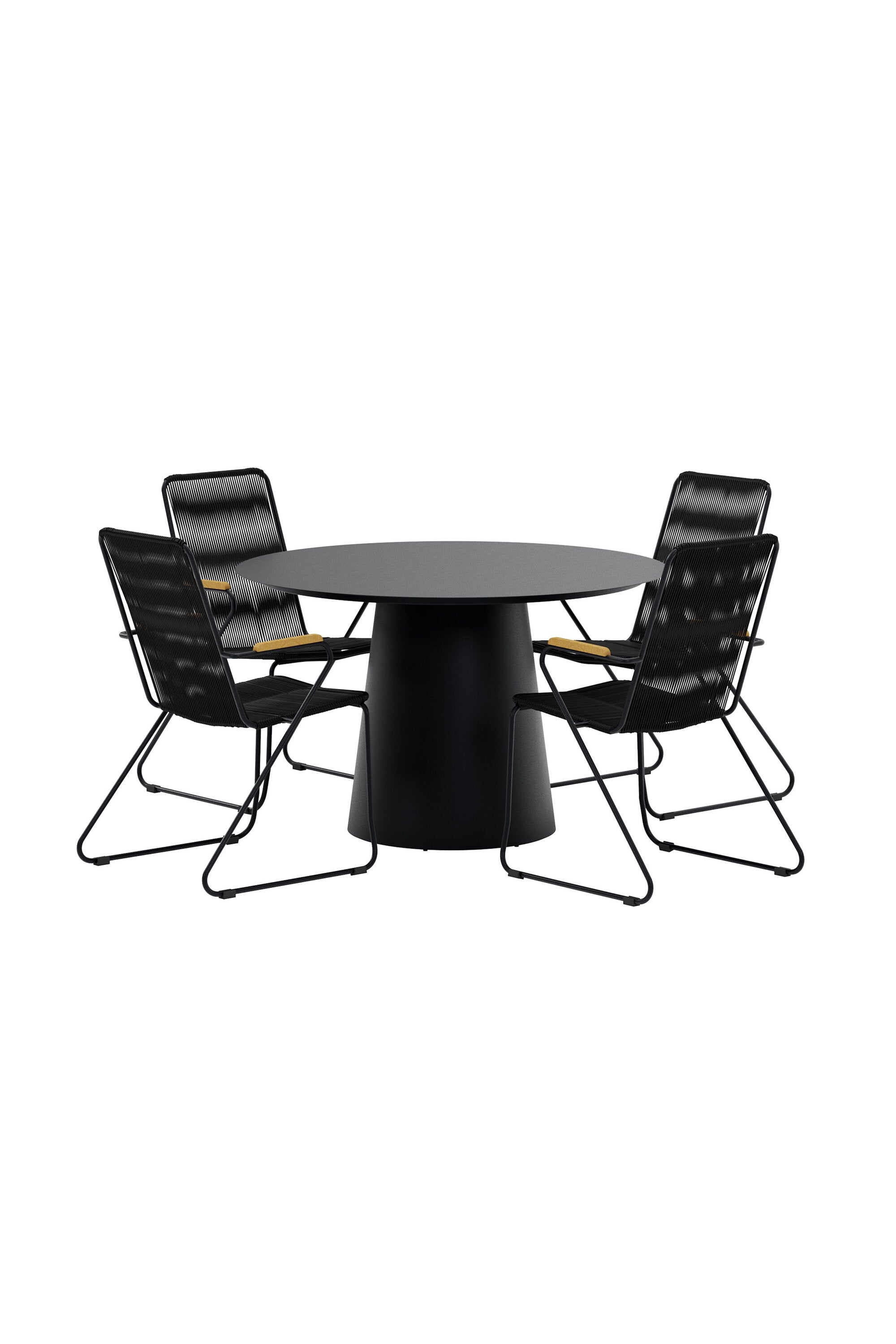Lanzo Esstisch mit Bois Stühlen in präsentiert im Onlineshop von KAQTU Design AG. Gartentischset ist von Venture Home