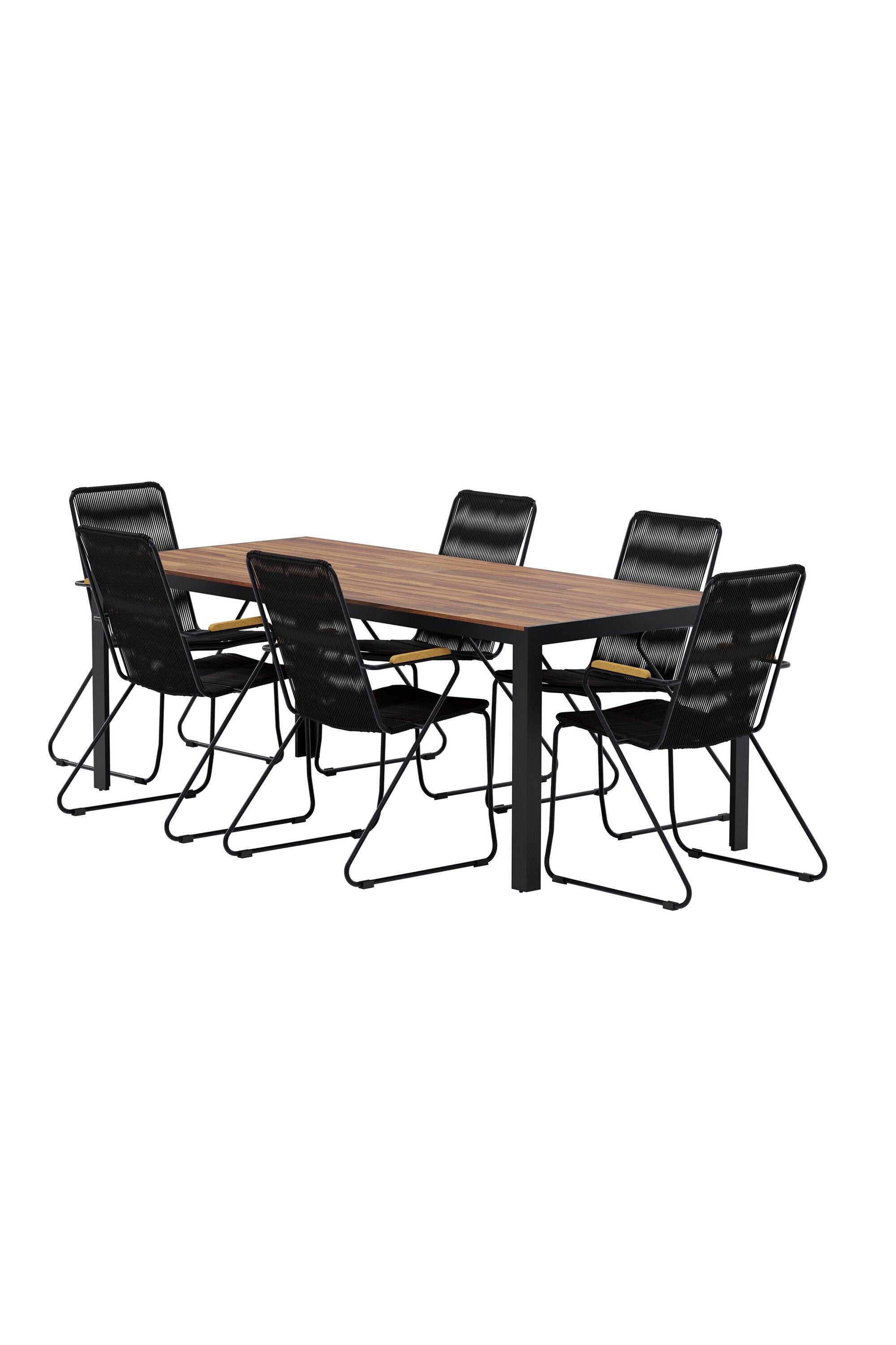 Esstisch aus Bois mit Stühlen aus Bois in präsentiert im Onlineshop von KAQTU Design AG. Gartentischset ist von Venture Home