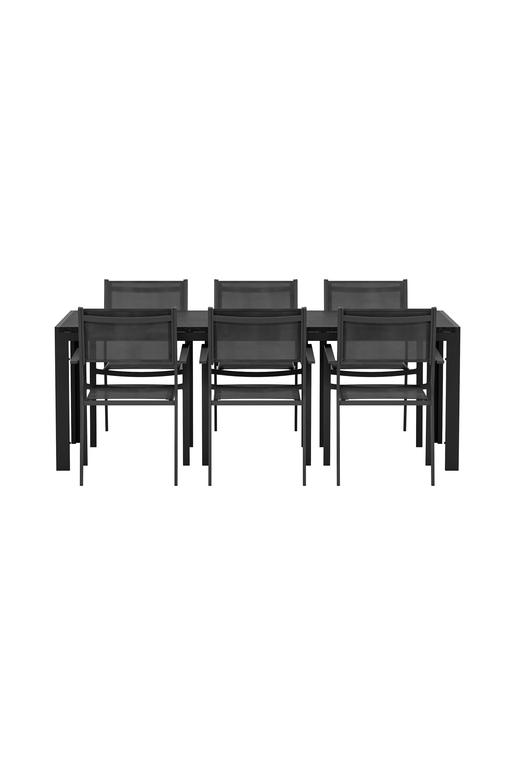 Tisch Mirko mit Copacabana-Stühlen in präsentiert im Onlineshop von KAQTU Design AG. Gartentischset ist von Venture Home