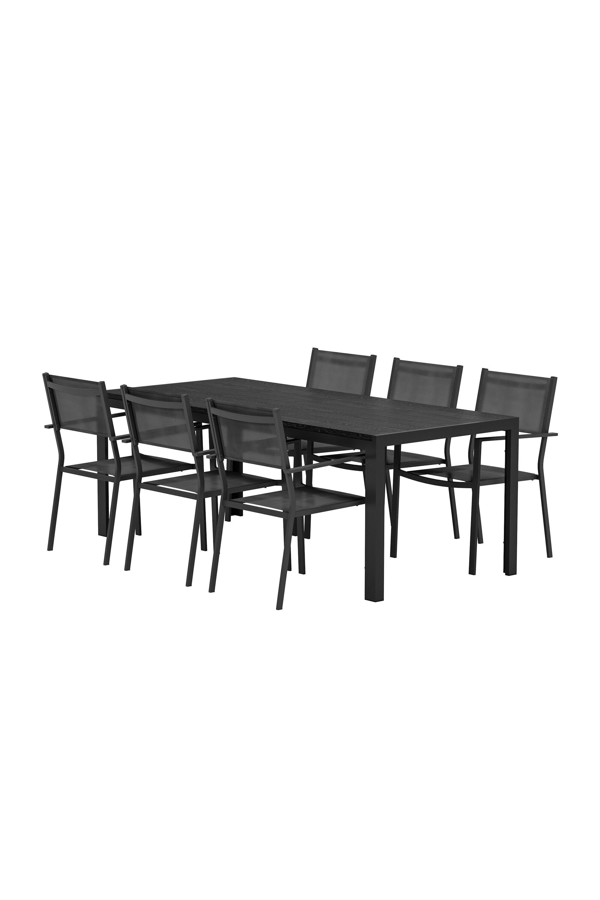 Tisch Mirko mit Copacabana-Stühlen in präsentiert im Onlineshop von KAQTU Design AG. Gartentischset ist von Venture Home