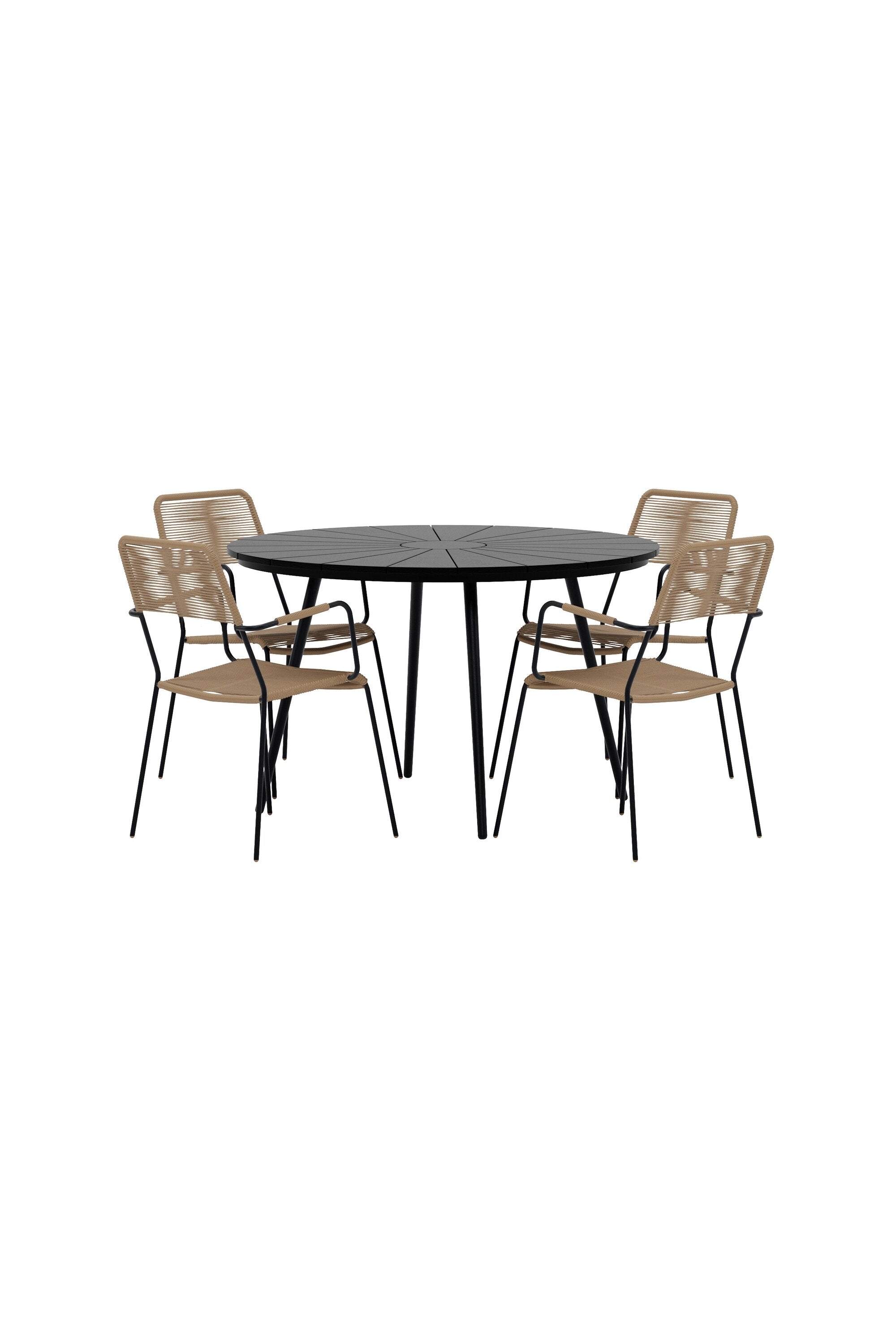 San Vito Esszimmertisch mit Lindos Stühlen in präsentiert im Onlineshop von KAQTU Design AG. Gartentischset ist von Venture Home