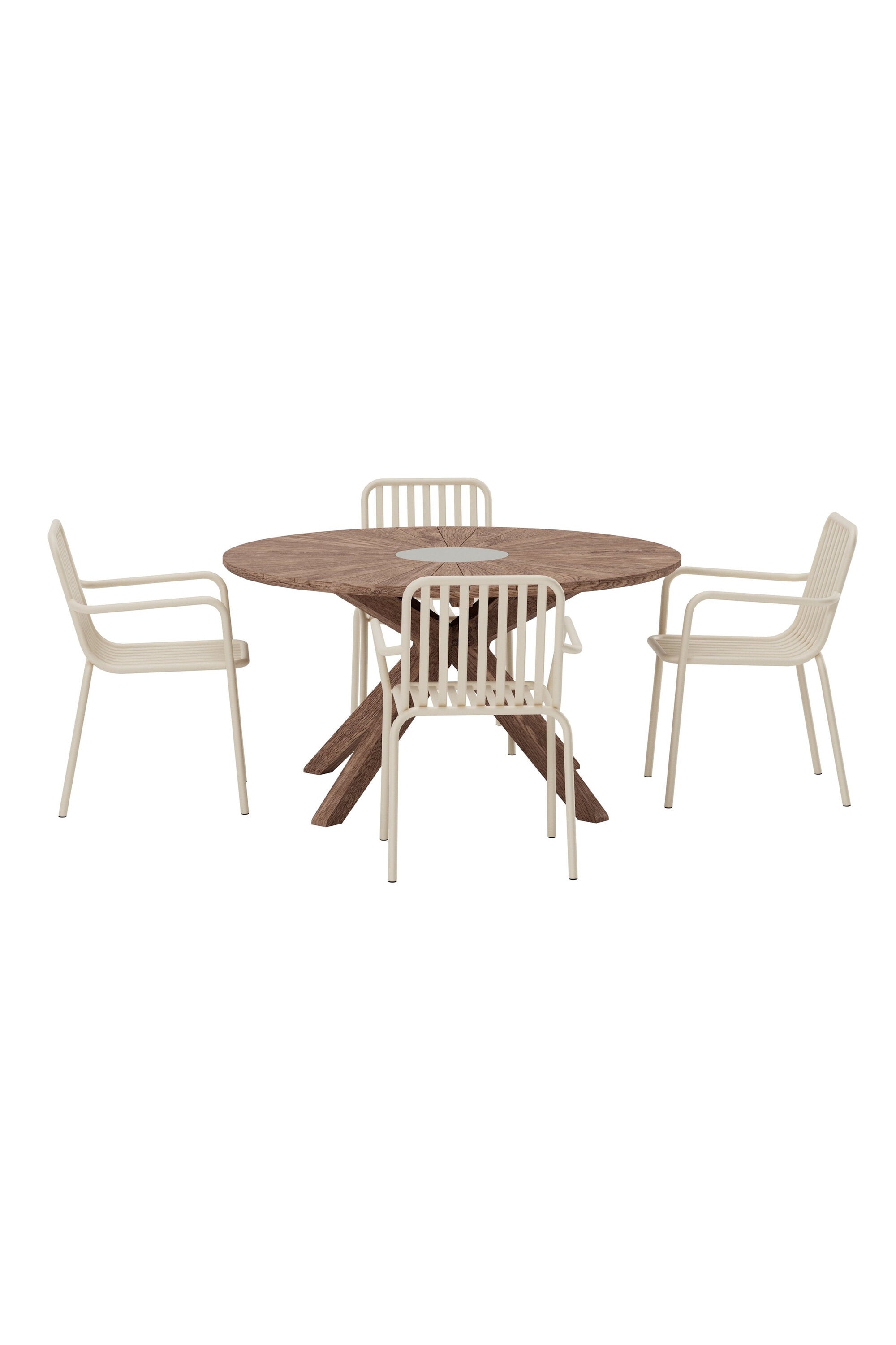 Esstisch Rosario mit Peking Stühlen in präsentiert im Onlineshop von KAQTU Design AG. Gartentischset ist von Venture Home