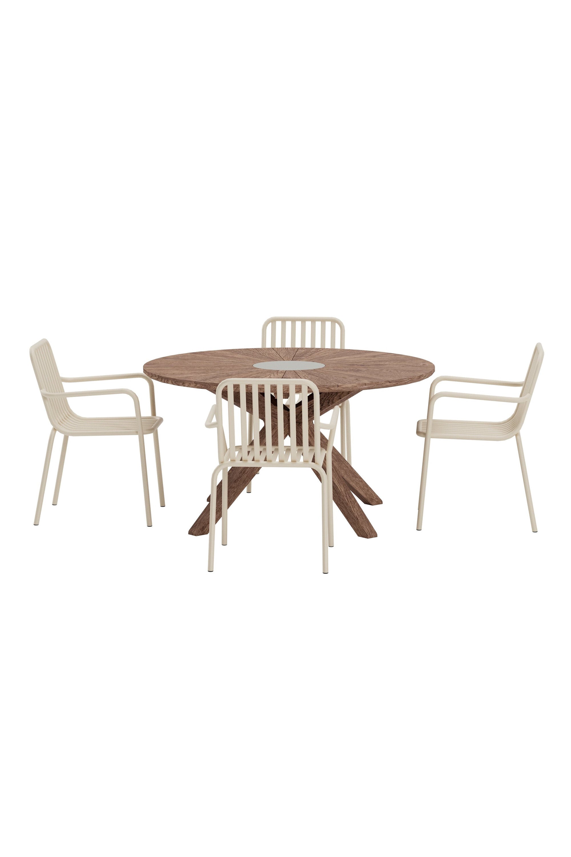 Esstisch Rosario mit Peking Stühlen in präsentiert im Onlineshop von KAQTU Design AG. Gartentischset ist von Venture Home