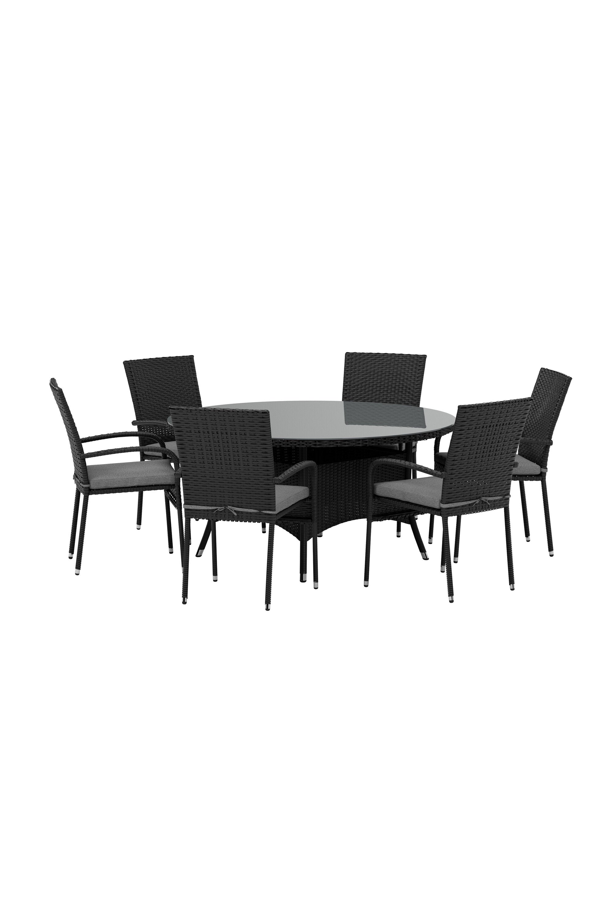 Volta Esstisch mit Anna Stühlen in präsentiert im Onlineshop von KAQTU Design AG. Gartentischset ist von Venture Home