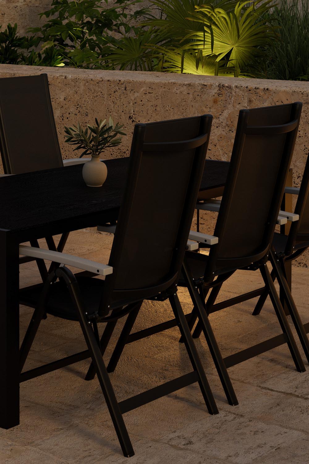 Break Esstisch mit Albany Stühlen in präsentiert im Onlineshop von KAQTU Design AG. Gartentischset ist von Venture Home