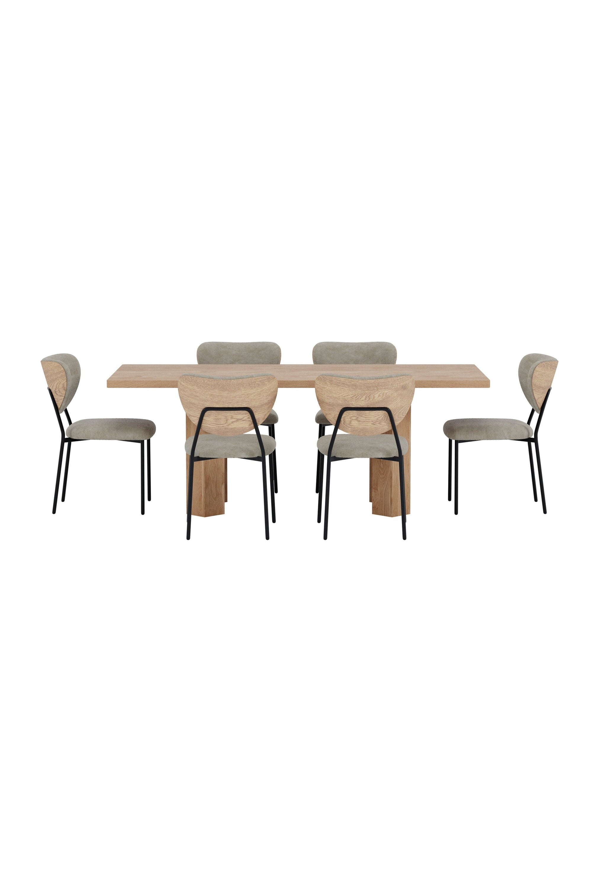 Lillehammer Esstisch mit Butterfly-Stühlen in präsentiert im Onlineshop von KAQTU Design AG. Esszimmerset ist von Venture Home