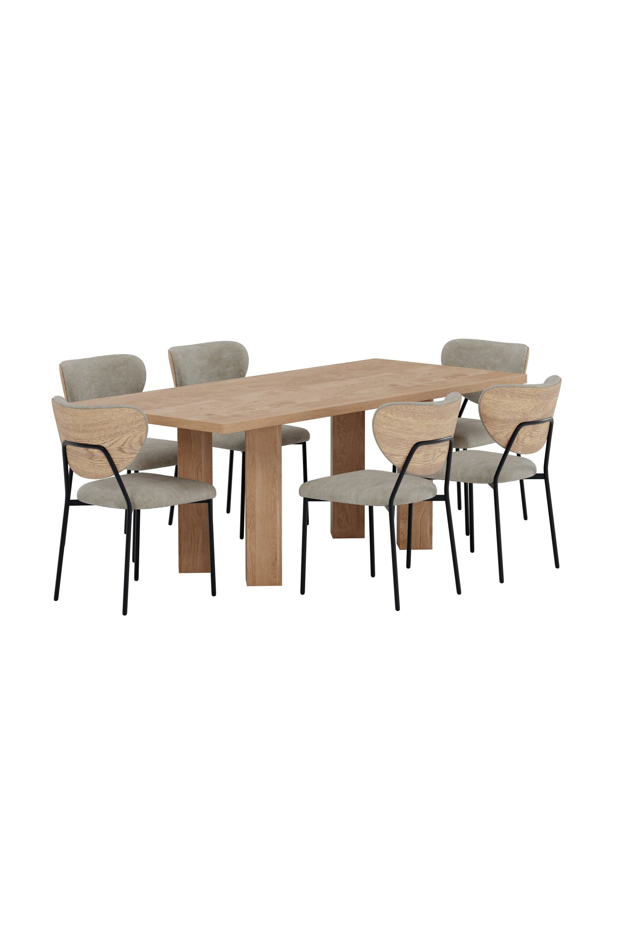 Lillehammer Esstisch mit Butterfly-Stühlen in präsentiert im Onlineshop von KAQTU Design AG. Esszimmerset ist von Venture Home