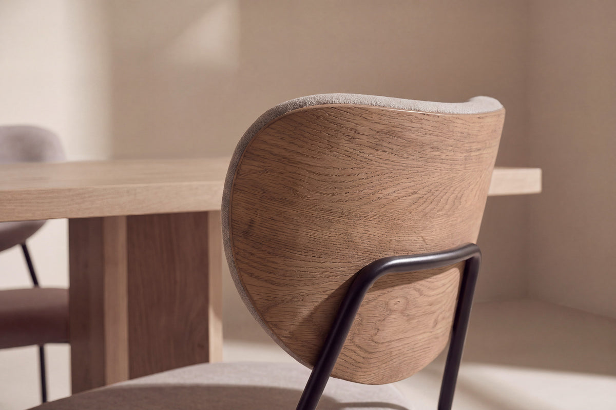 Lillehammer Esstisch mit Butterfly-Stühlen in Beige präsentiert im Onlineshop von KAQTU Design AG. Esszimmerset ist von Venture Home