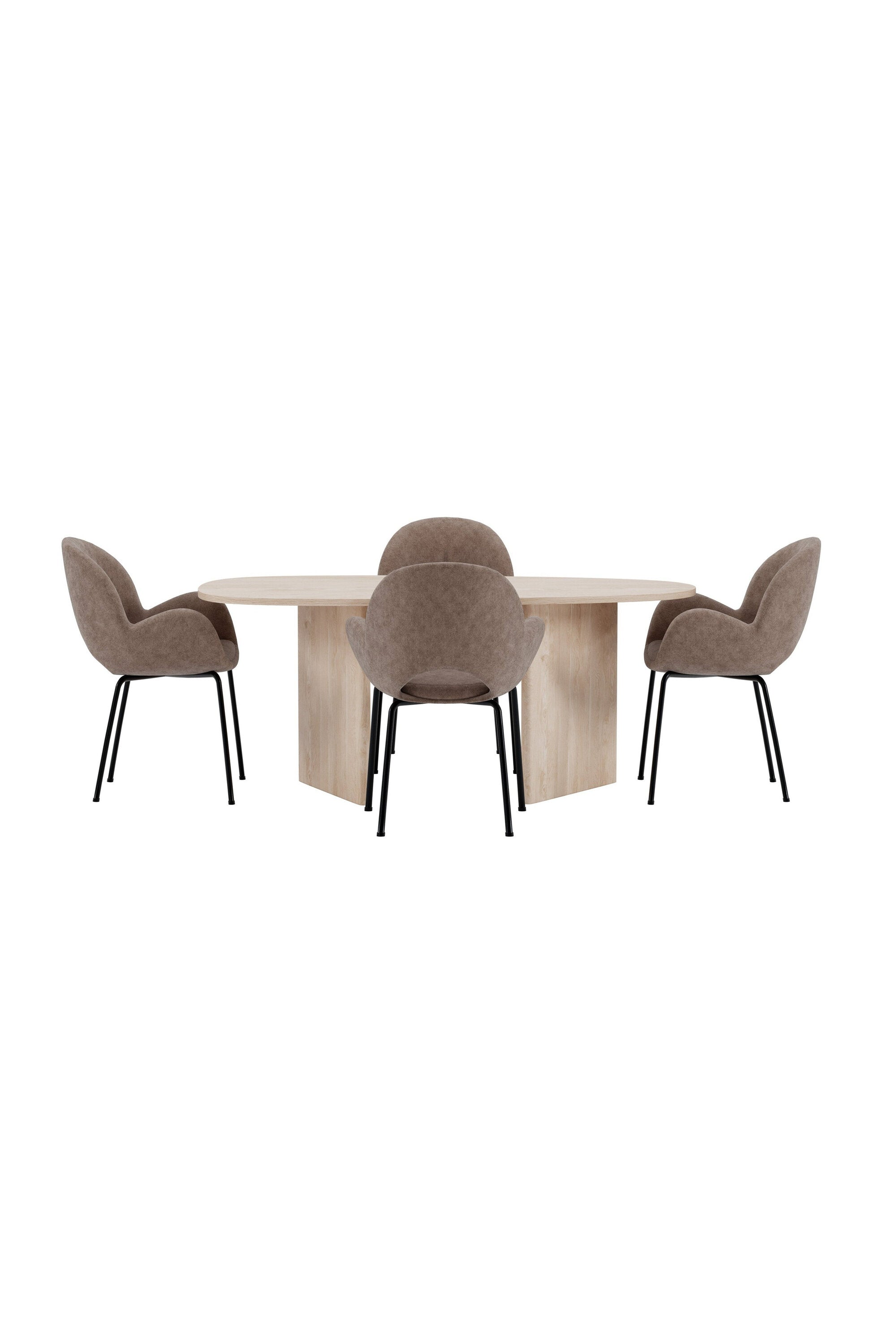 Grönvik Esstisch mit Florensa-Stühlen in präsentiert im Onlineshop von KAQTU Design AG. Esszimmerset ist von Venture Home