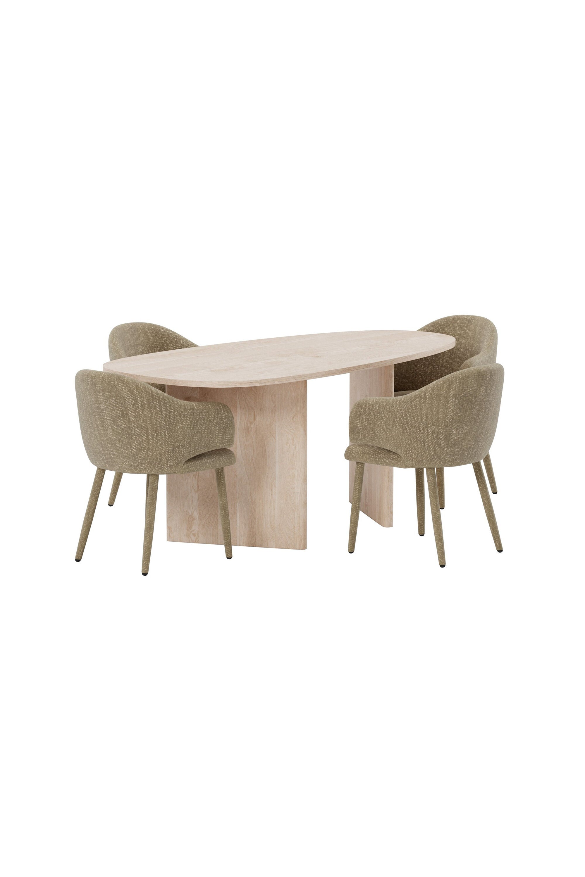 Grönvik Esstisch mit Evelin-Stühlen in präsentiert im Onlineshop von KAQTU Design AG. Esszimmerset ist von Venture Home