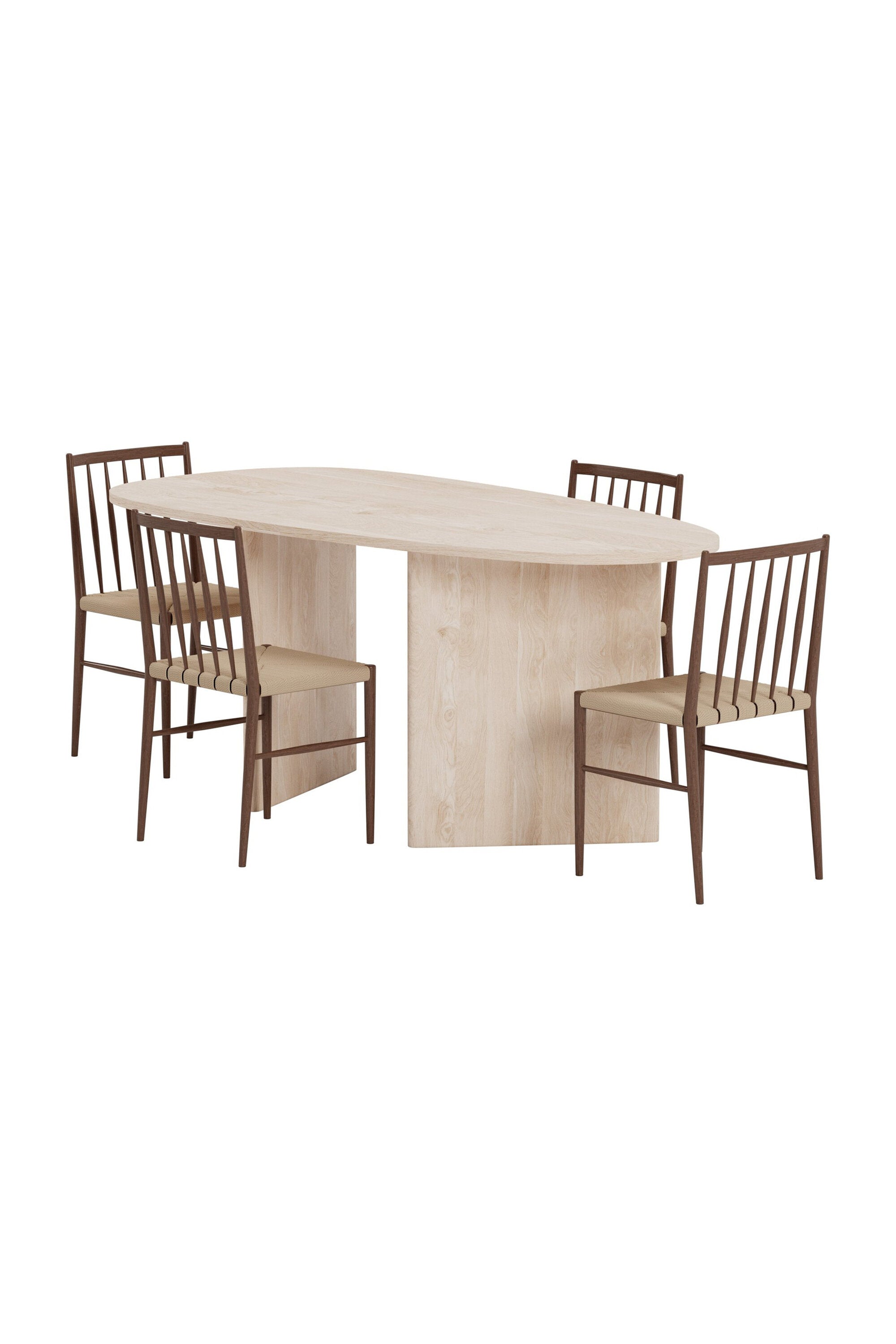 Grönvik Esstisch mit Enes Stühlen in präsentiert im Onlineshop von KAQTU Design AG. Esszimmerset ist von Venture Home