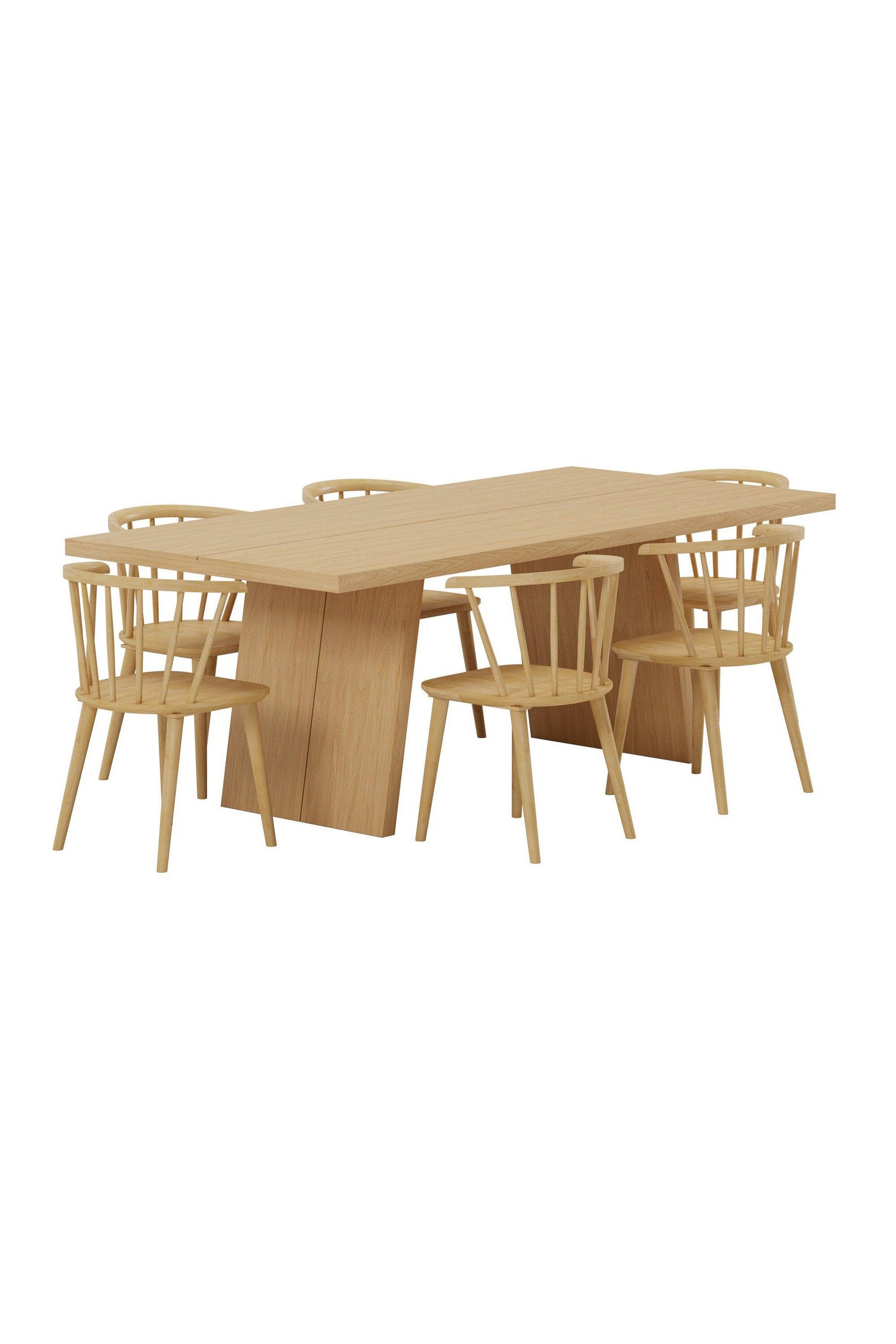 Esszimmertisch Logga mit Bobby-Sesseln in präsentiert im Onlineshop von KAQTU Design AG. Esszimmerset ist von Venture Home
