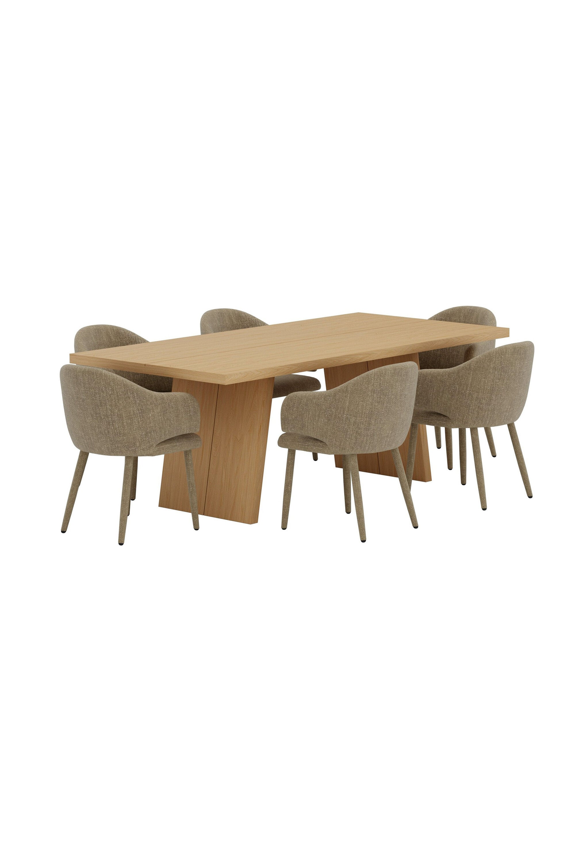 Logga Esstisch mit Stühlen von Evelin in präsentiert im Onlineshop von KAQTU Design AG. Esszimmerset ist von Venture Home