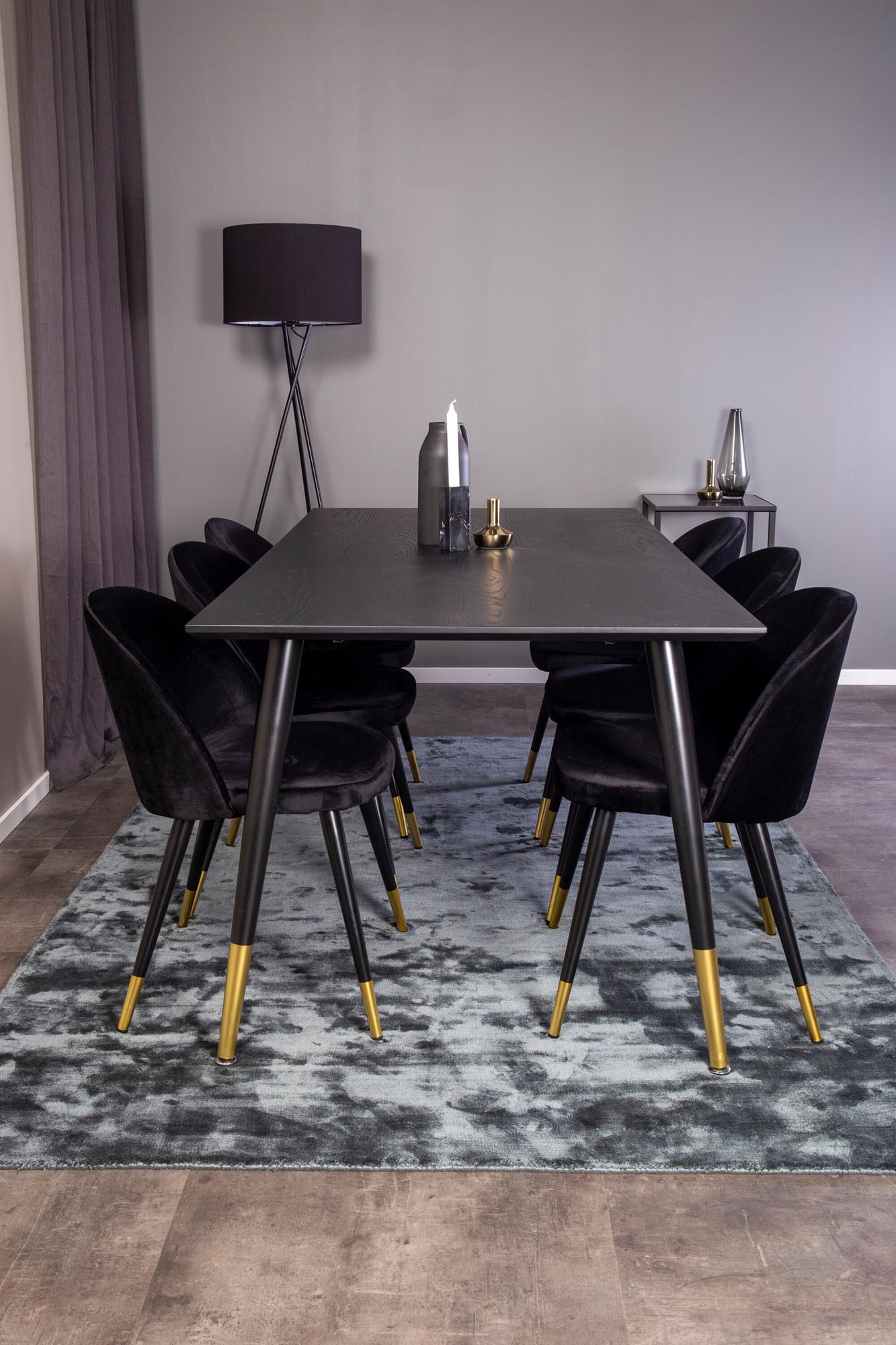 Elegantes Dipp Esszimmerset 180cm für 6, samtig, von Venture Home.
