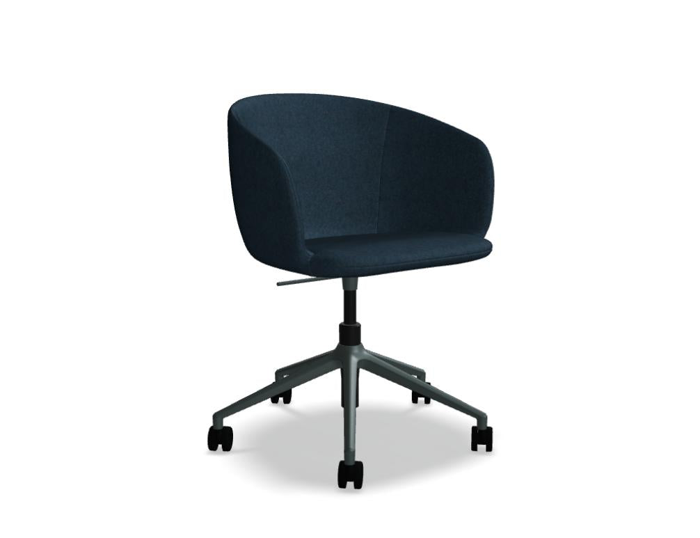 Grace GRP22 - Stuhl mit Höhenverstellung in Vanille präsentiert im Onlineshop von KAQTU Design AG. Dreh-Schalenstuhl mit Rollen ist von Mdd