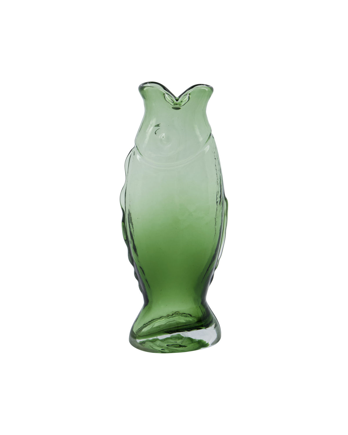 Grüne Vase HDFish aus mundgeblasenem Glas in der Form eines Fisches