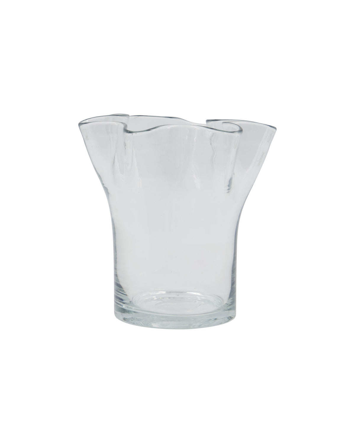 Transparente Vase HDPlis aus Glas mit sanft geschwungenem Rand von House Doctor