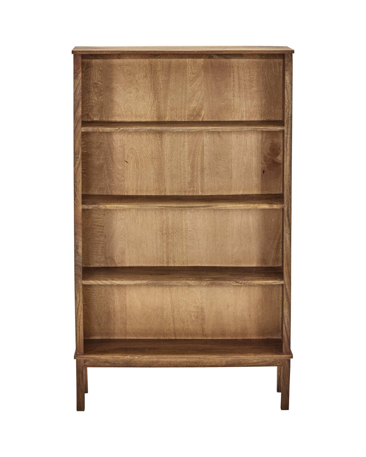 Braunes Holzregal HDBalance von House Doctor mit gerillten Seitenwänden, Mangobaum