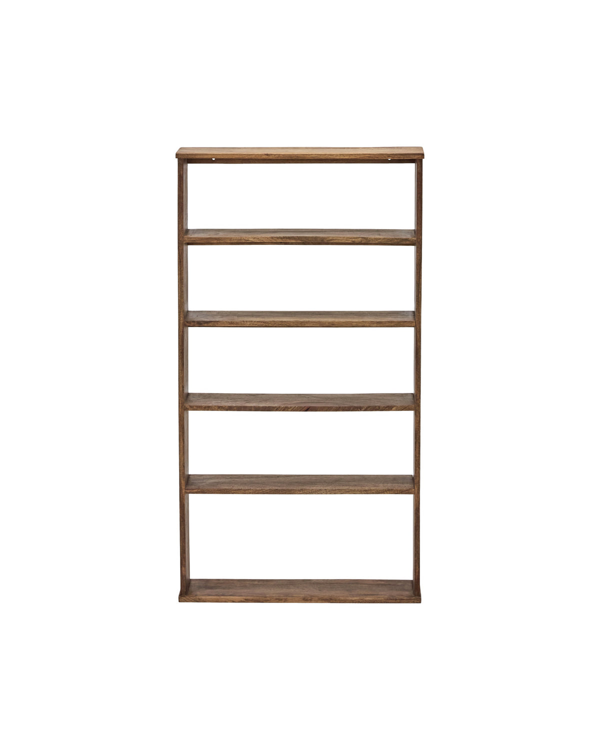 Braunes Holzregal HDBalance von House Doctor mit gerillten Seitenwänden, Mangobaum