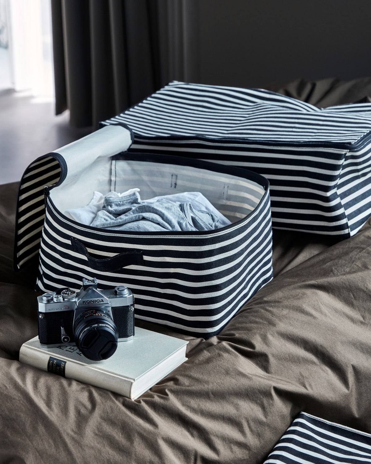 Aufbewahrung, HDCanva, Schwarz/Off-Weiß in Schwarz/Off-Weiß präsentiert im Onlineshop von KAQTU Design AG. Aufbewahrungsboxen ist von House Doctor