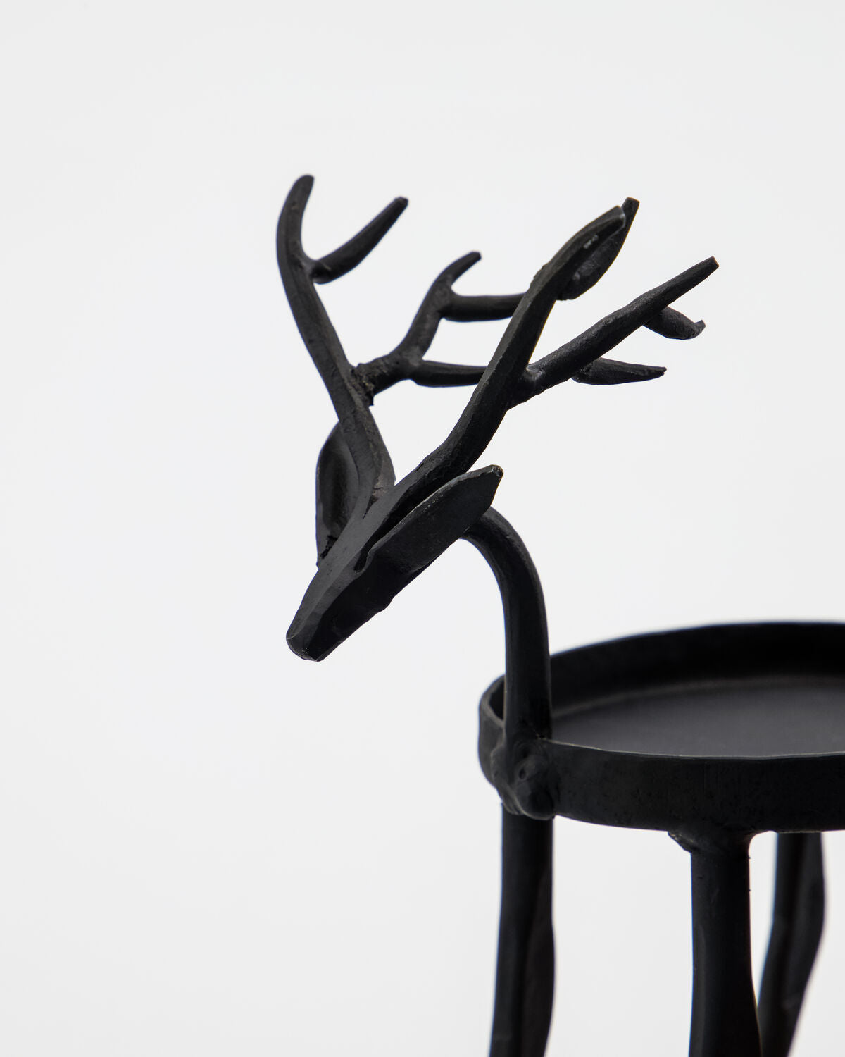 Teelichthalter, HDDeer, Schwarz in Schwarz präsentiert im Onlineshop von KAQTU Design AG. Kerzenständer ist von House Doctor