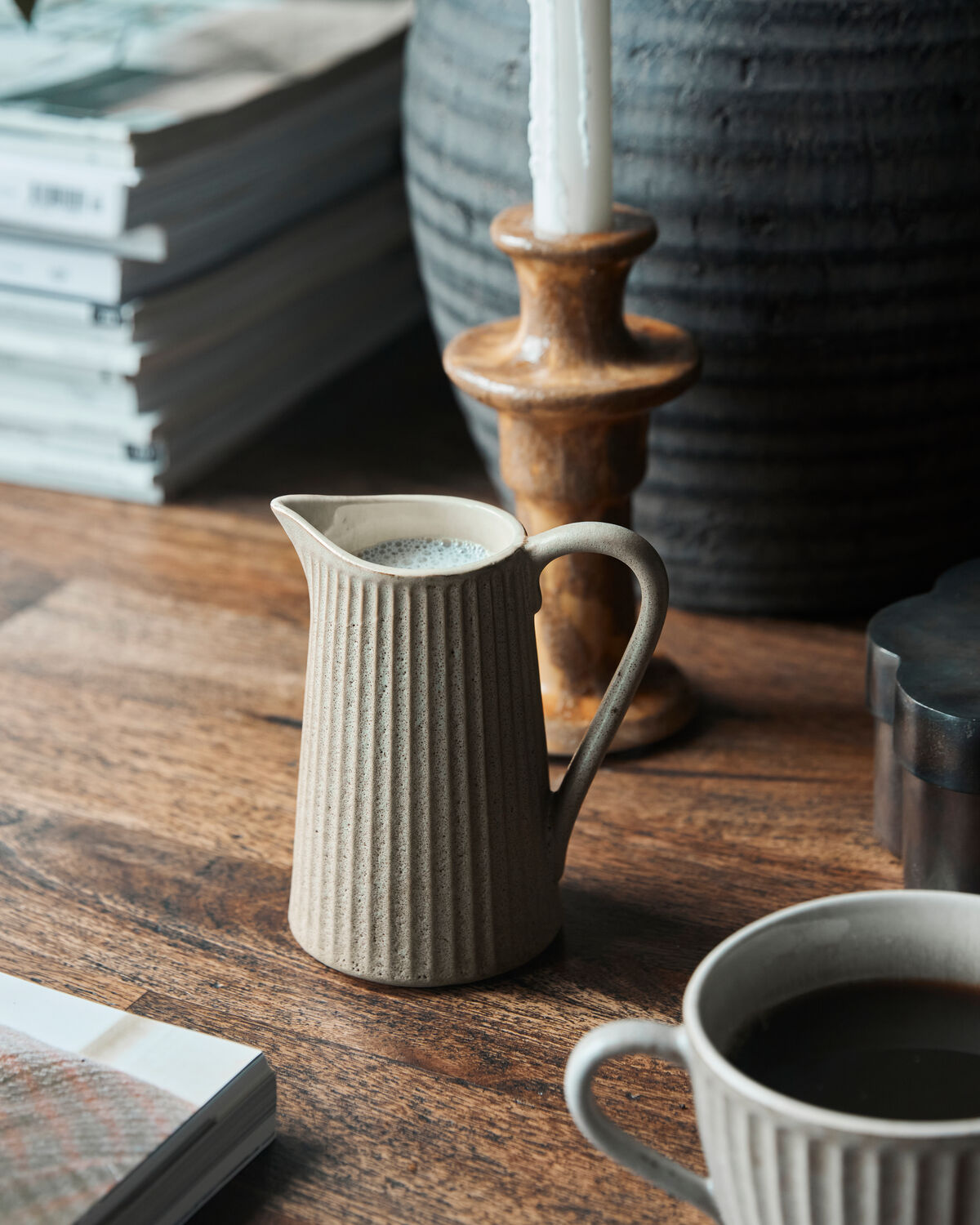 Kanne, HDPleat, Grau/braun in Grau/braun präsentiert im Onlineshop von KAQTU Design AG. Karaffe ist von House Doctor