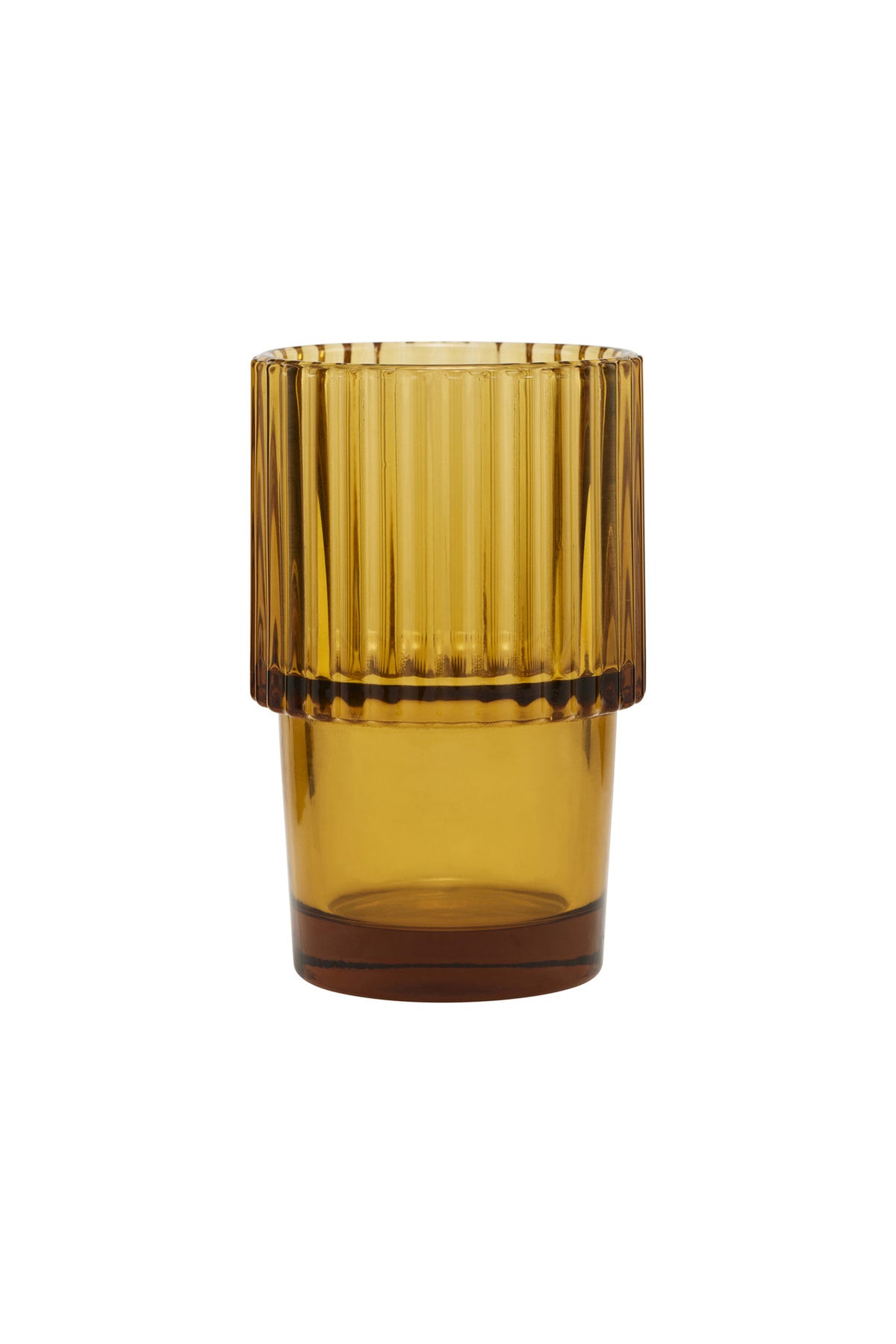 Glas, Rills in Amber präsentiert im Onlineshop von KAQTU Design AG. Geschirr ist von House Doctor