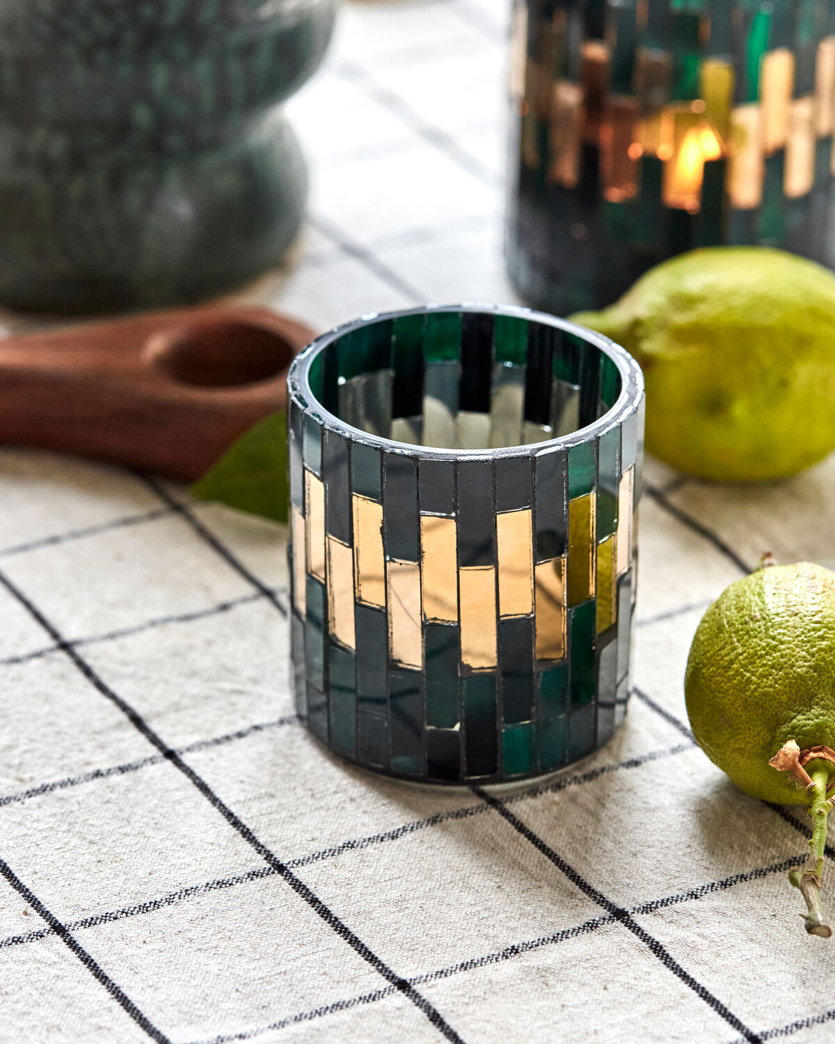 Teelichthalter, HDShine, Grün in Grün präsentiert im Onlineshop von KAQTU Design AG. Kerzenständer ist von House Doctor