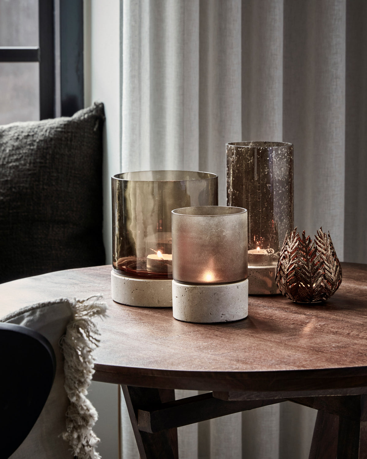 Kerzenständer, HDRivo, Braun in Braun präsentiert im Onlineshop von KAQTU Design AG. Kerzenständer ist von House Doctor
