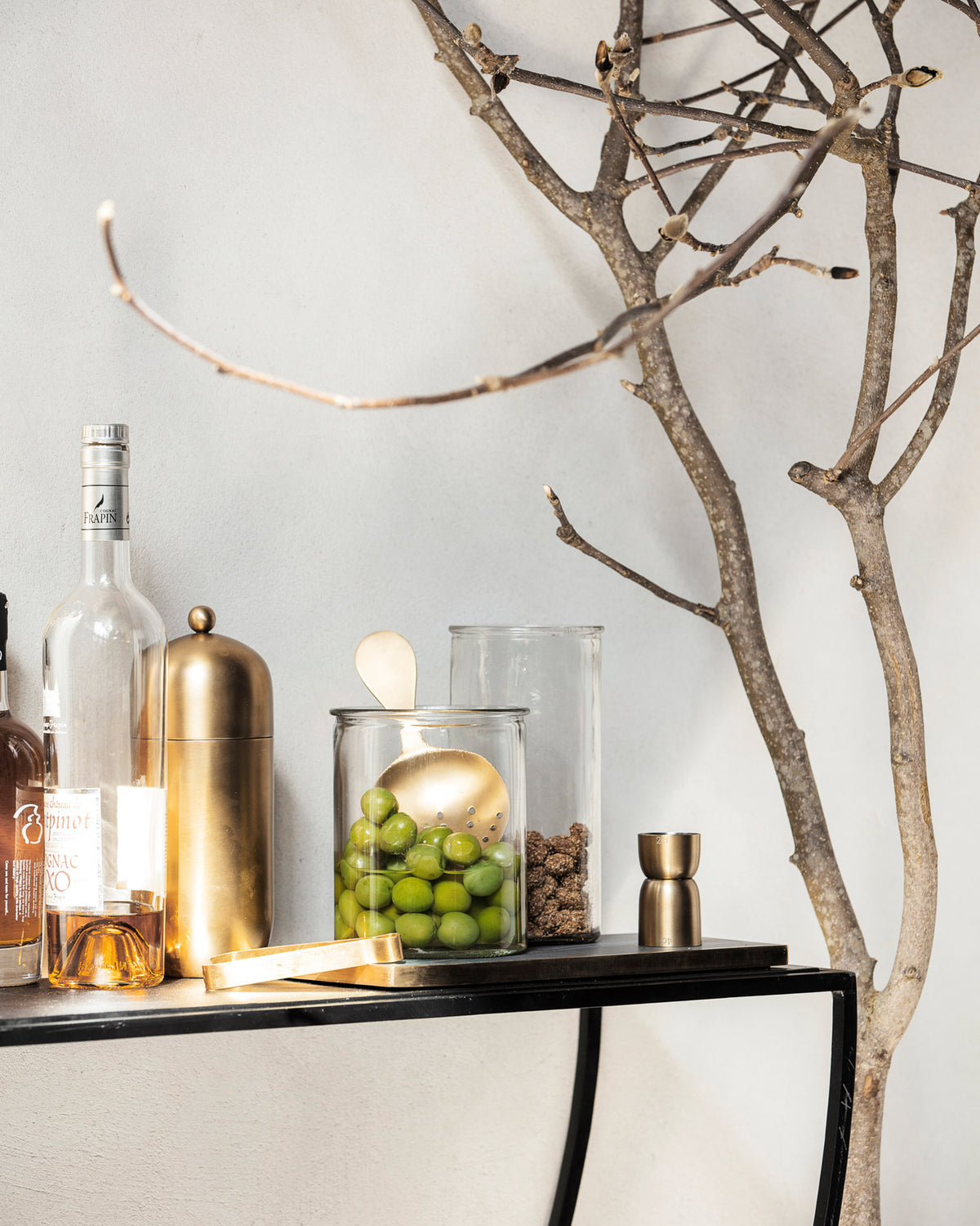 Messlöffel Alir in Messing-finish, Edelstahl mit Messingbeschichtung, Küchengerät für Drinks
