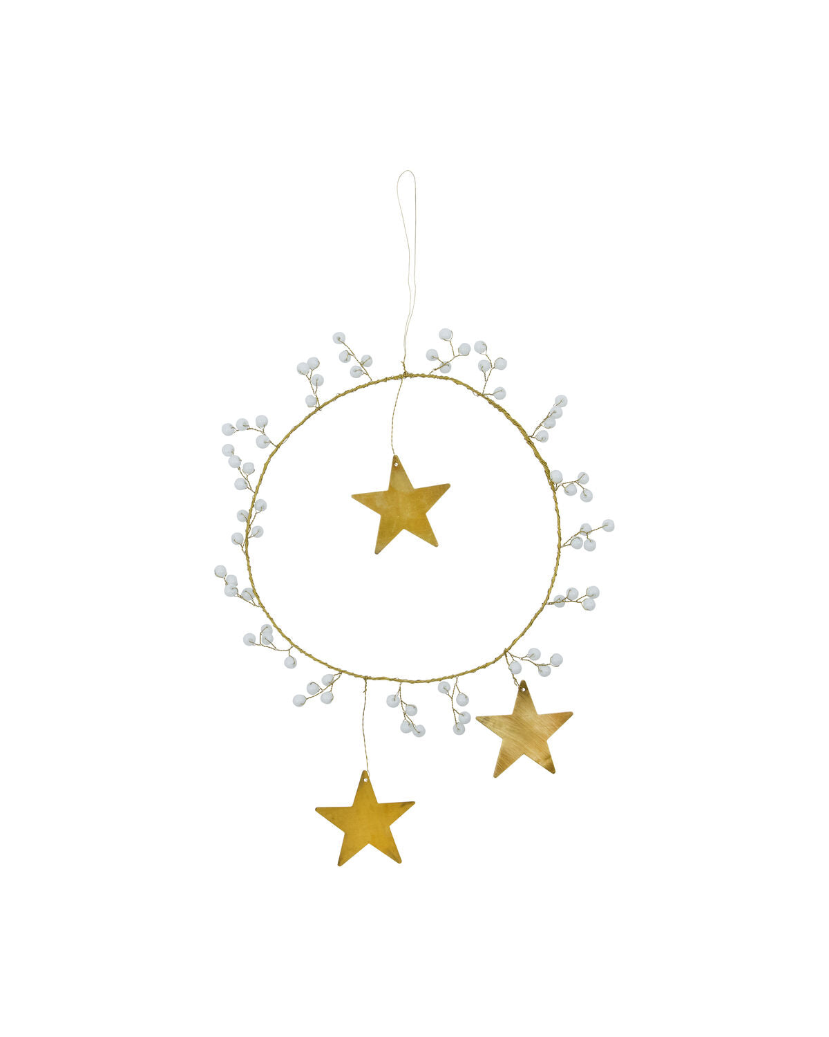 Ornament, HDStar Ring, Weiß;Messing in Weiß, Messing präsentiert im Onlineshop von KAQTU Design AG. Weihnachtszubehör ist von House Doctor